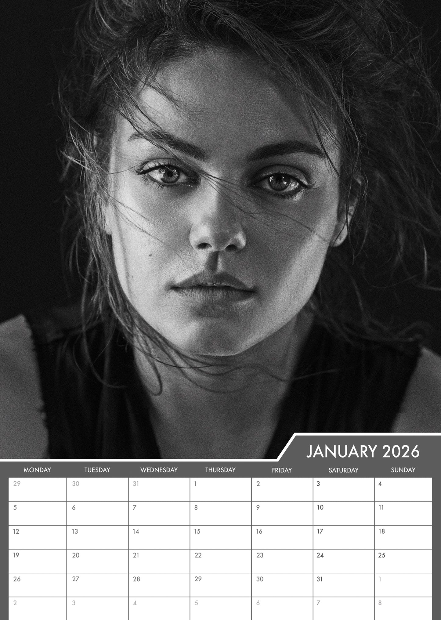 Mila Kunis - A3 Calendar 2026