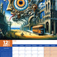 Modern Surrealism Calendar 2025