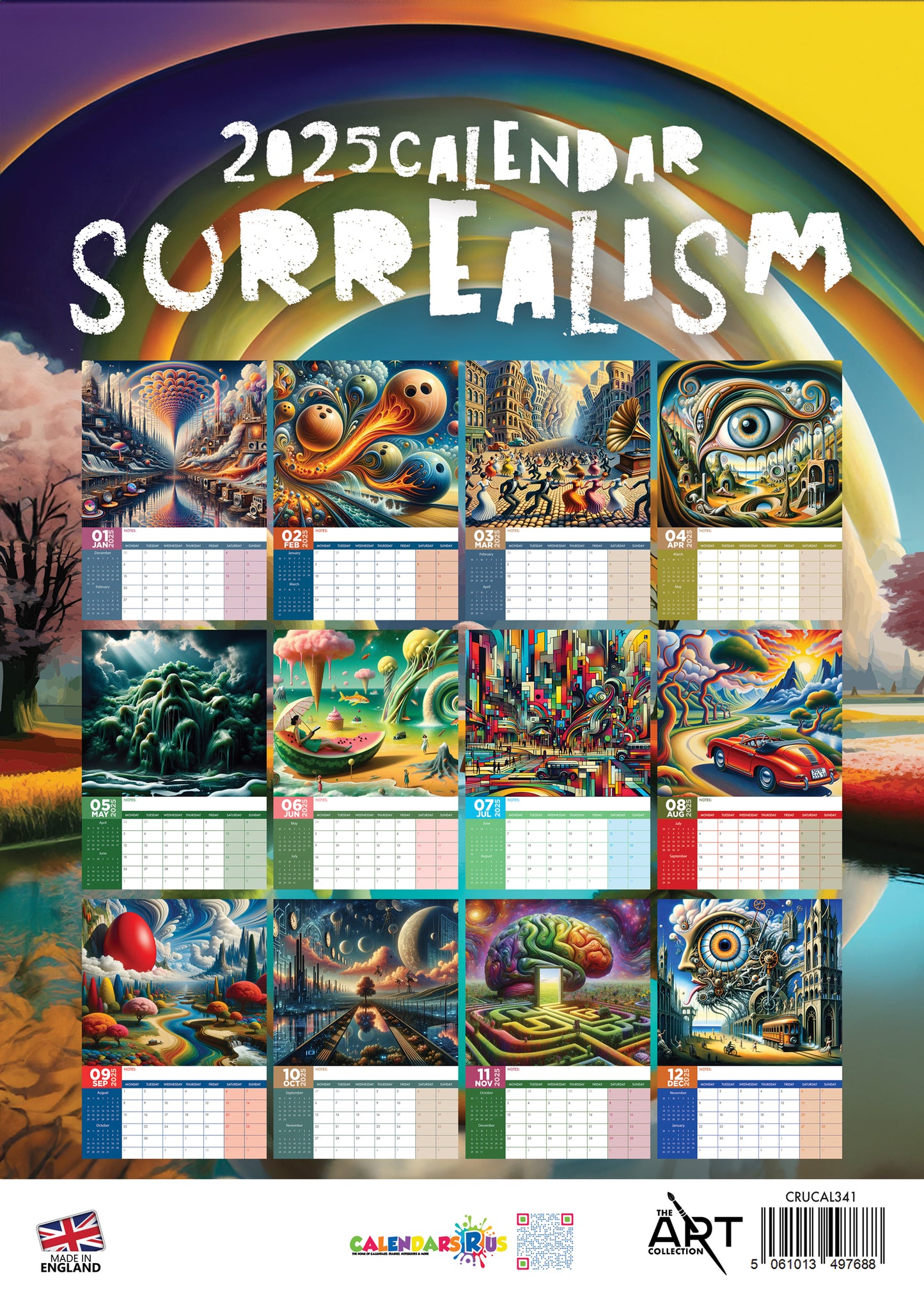 Modern Surrealism Calendar 2025