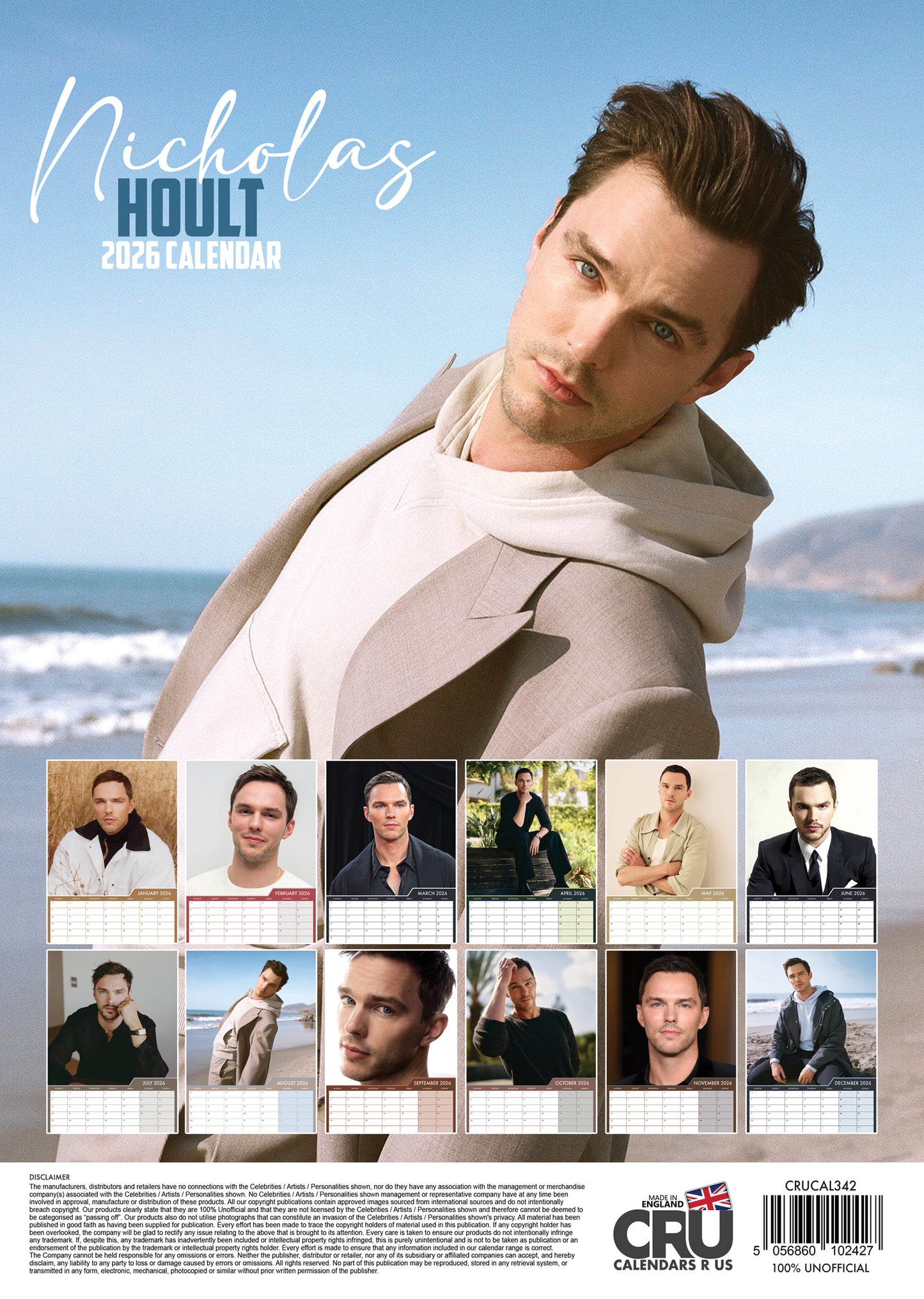 Nicholas Hoult - A3 Calendar 2026