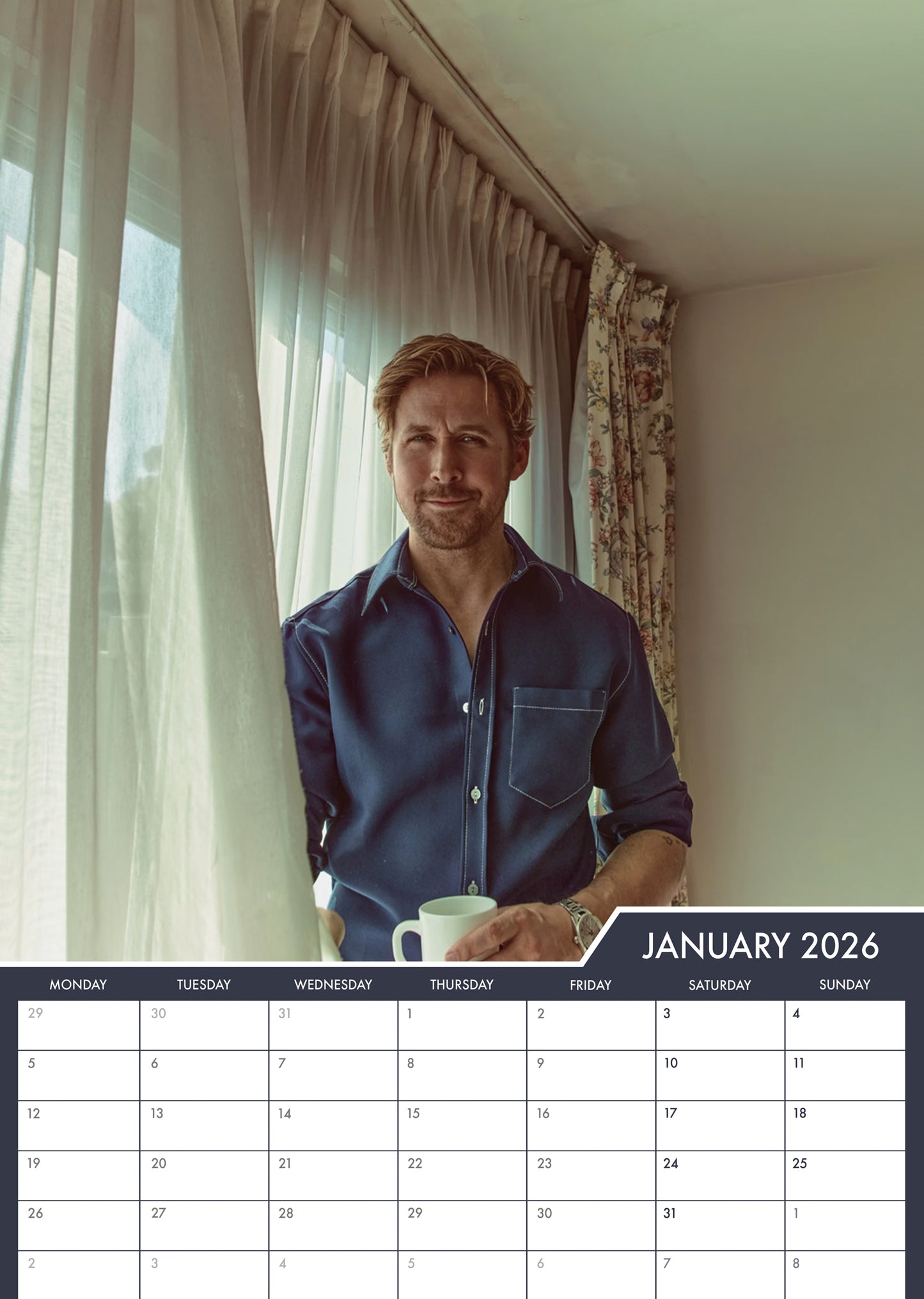 Ryan Gosling - A3 Calendar 2026