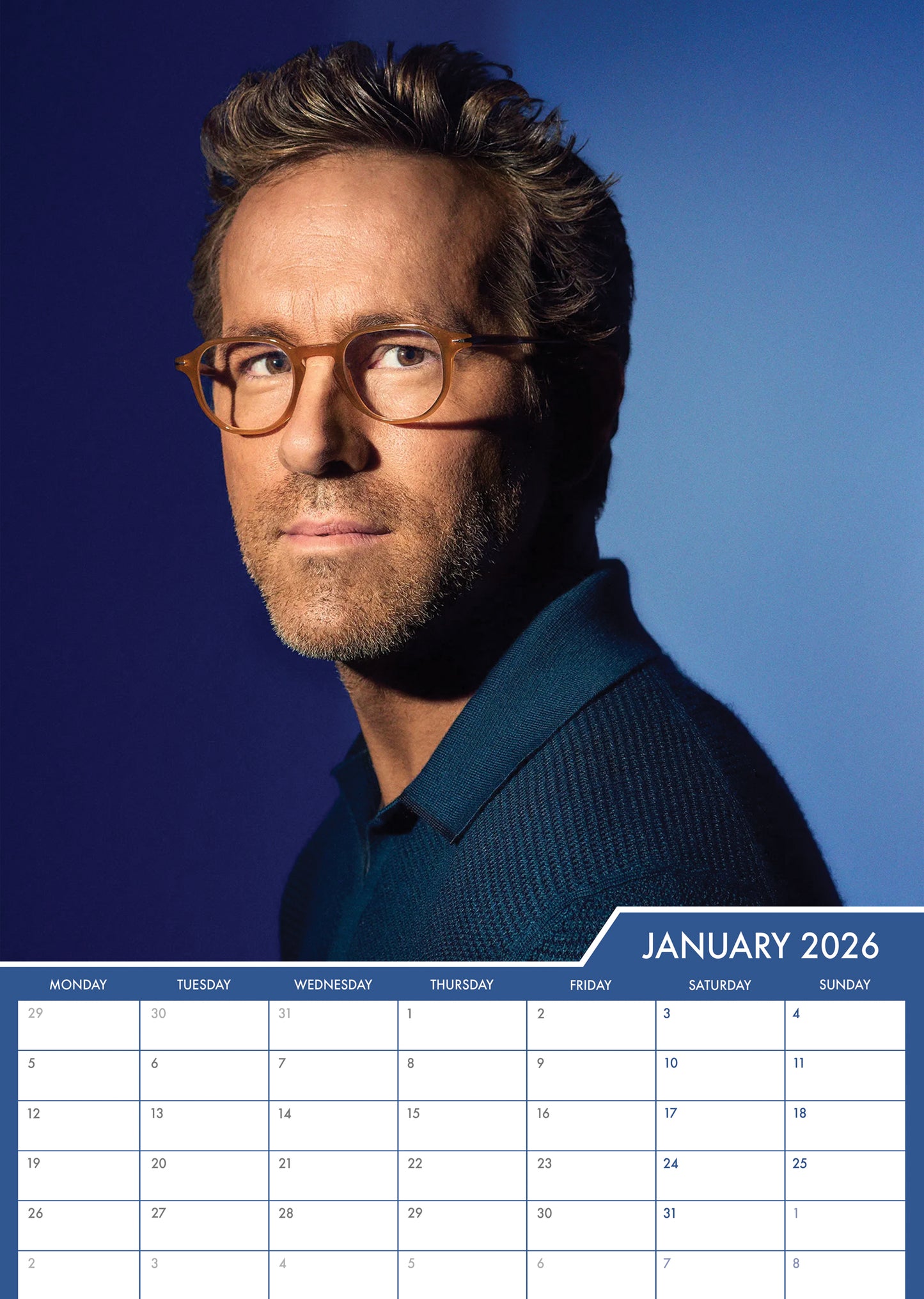 Ryan Reynolds - A3 Calendar 2026