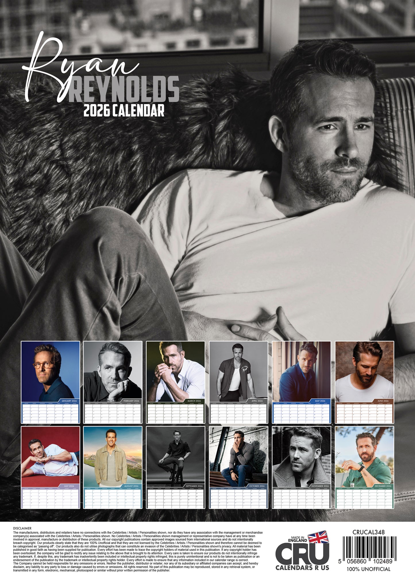 Ryan Reynolds - A3 Calendar 2026