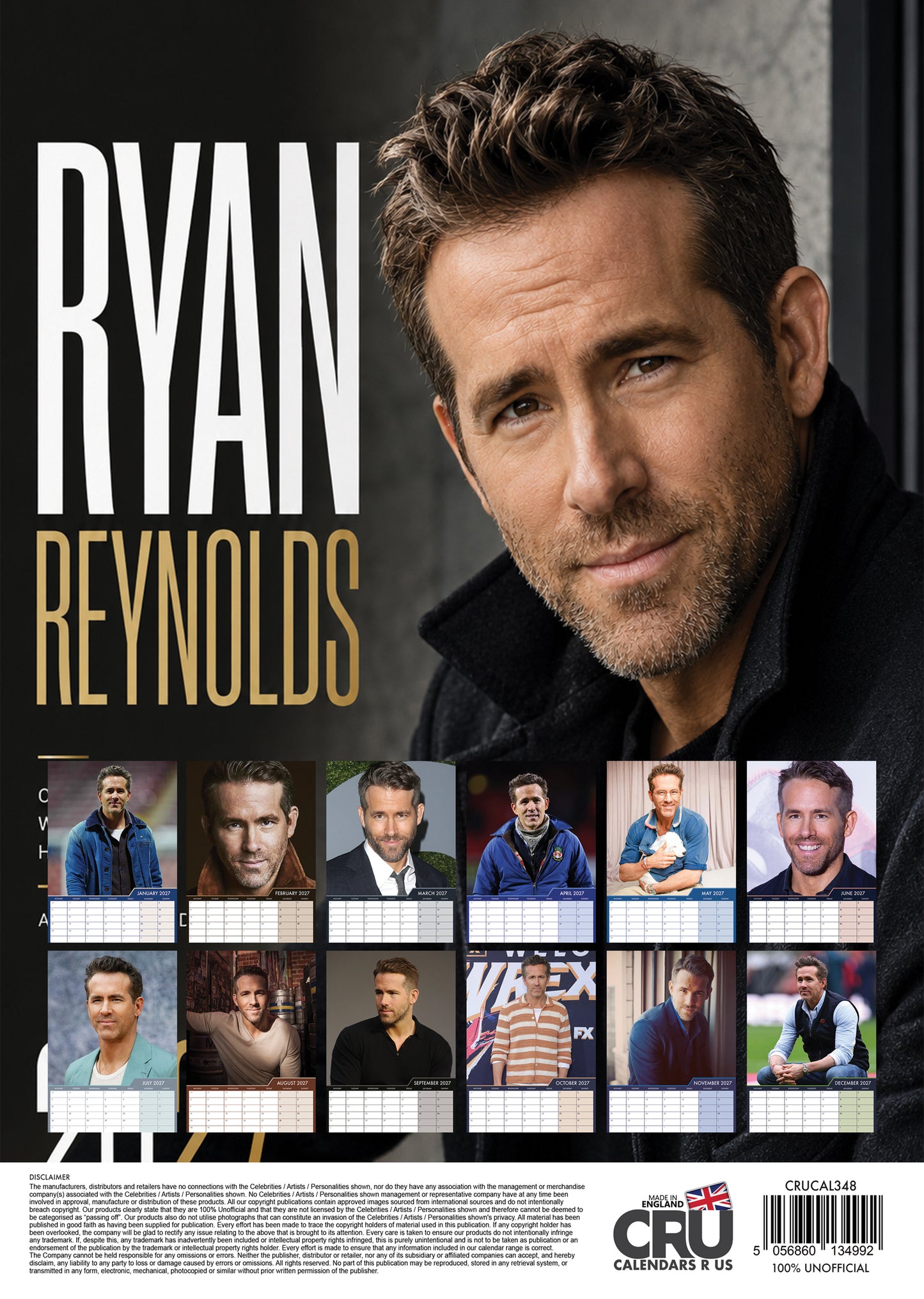 Ryan Reynolds - A3 Calendar 2027
