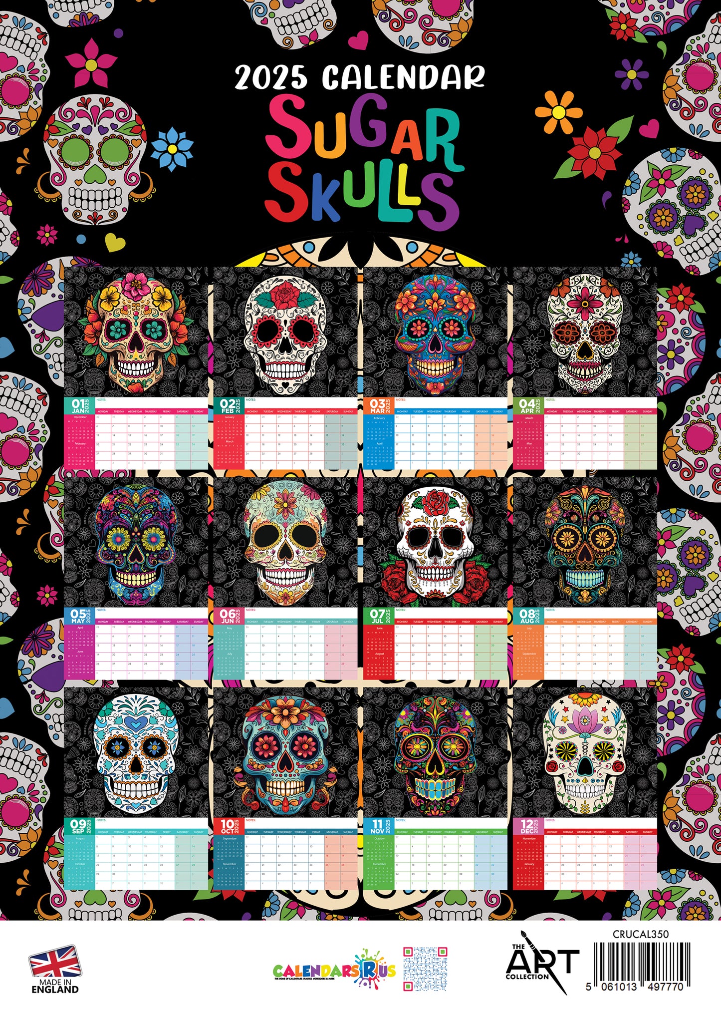 Sugar Skulls Calendar 2025