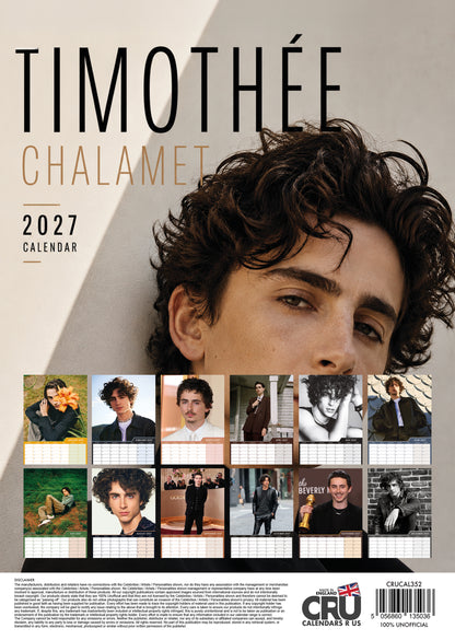Timothee Chalamet - A3 Calendar 2027