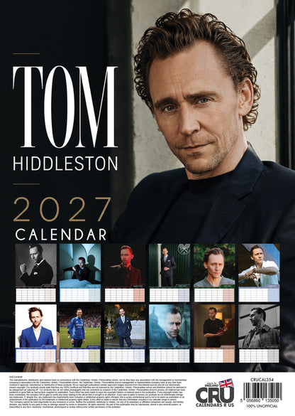 Tom Hiddleston - A3 Calendar 2027