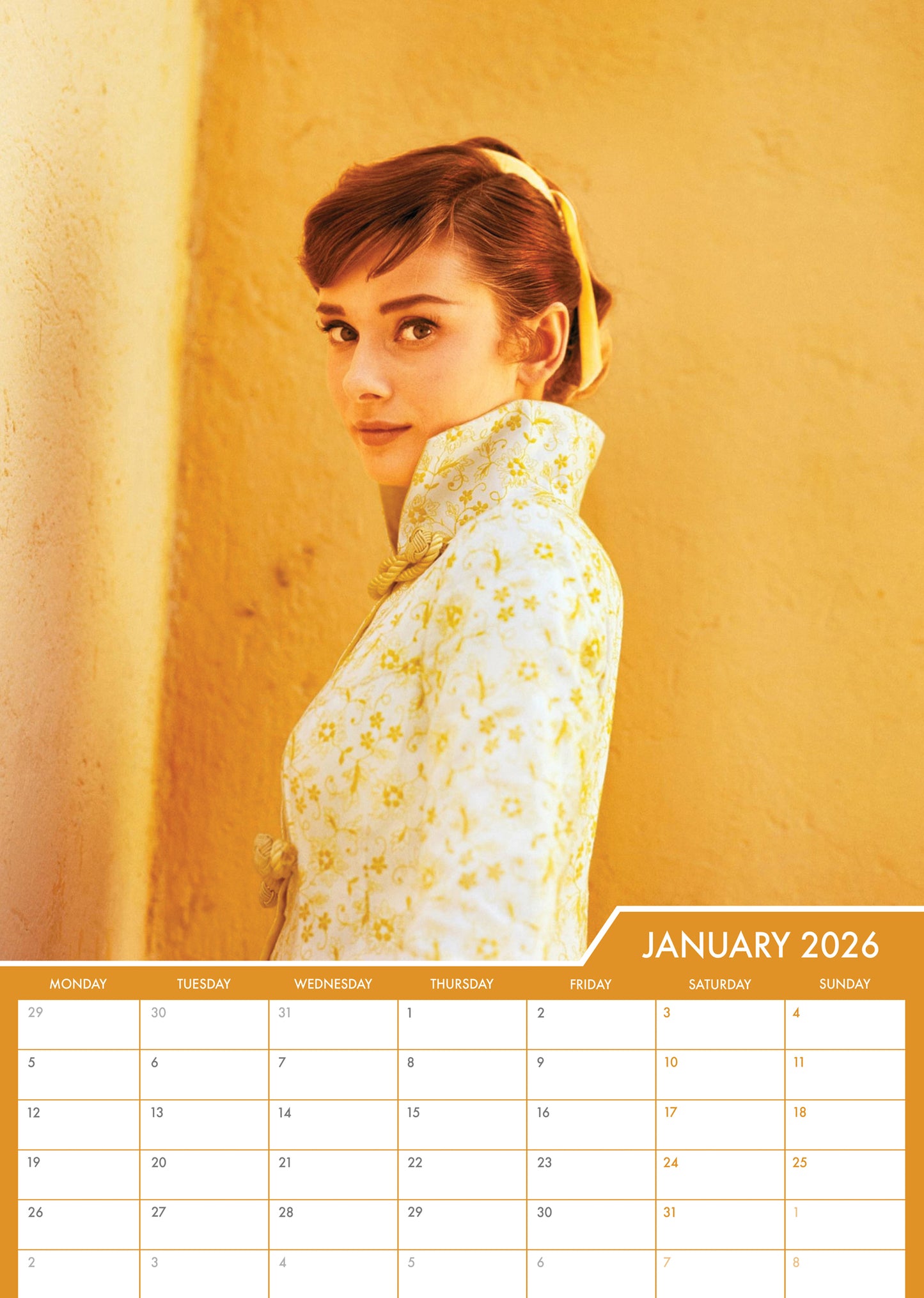 Audrey Hepburn - A3 Calendar 2026