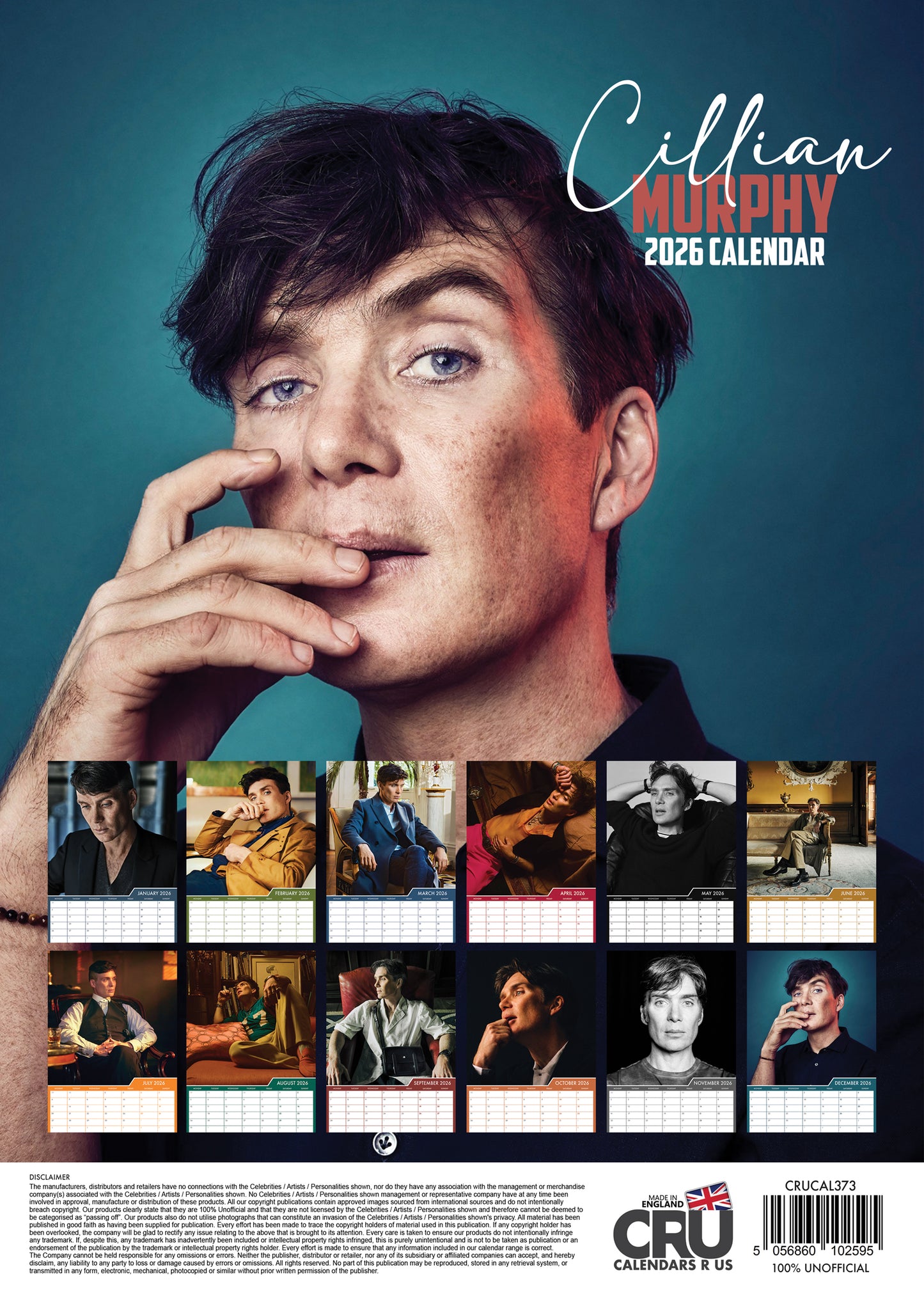 Cillian Murphy - A3 Calendar 2026