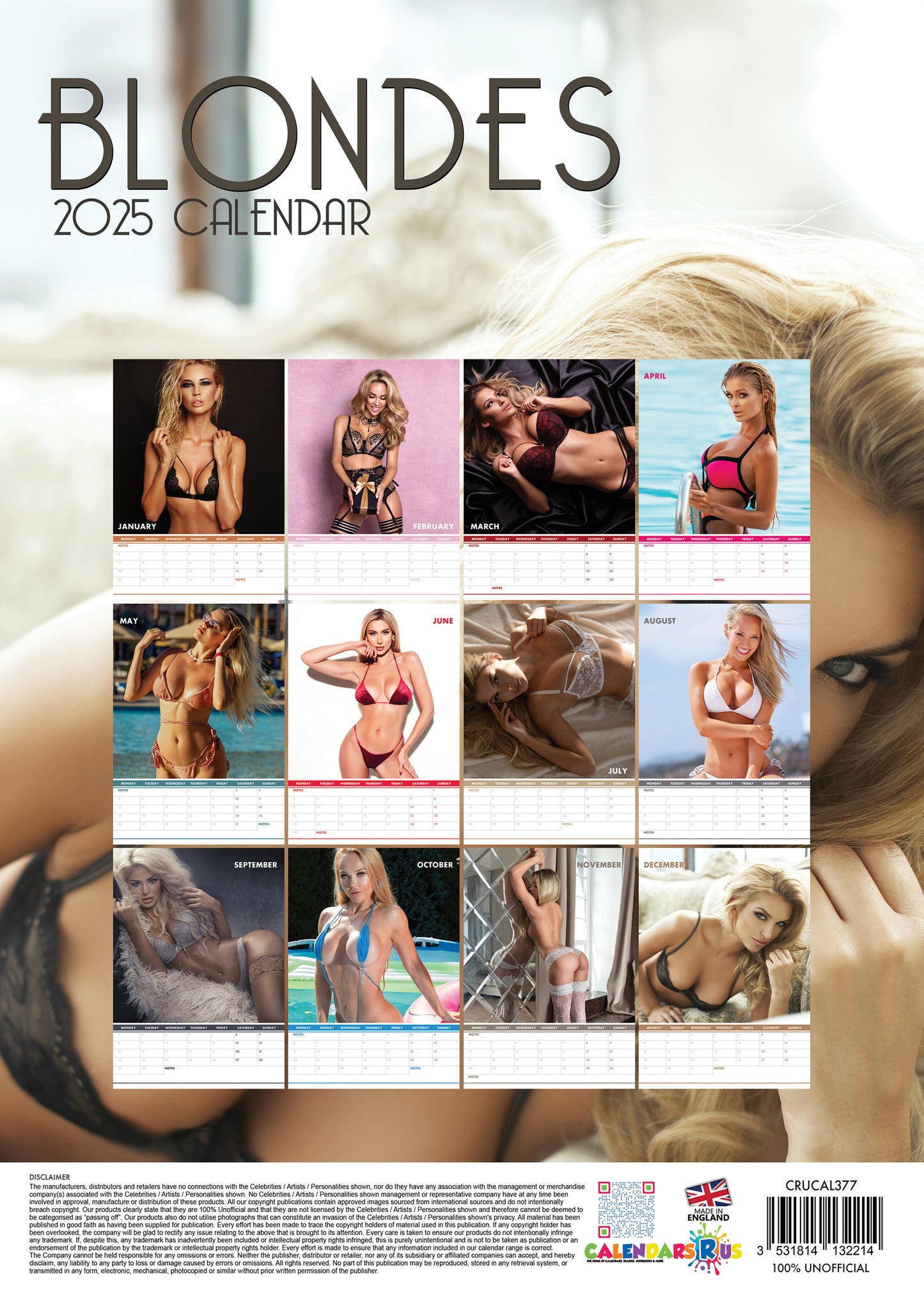 Blondes Calendar 2025