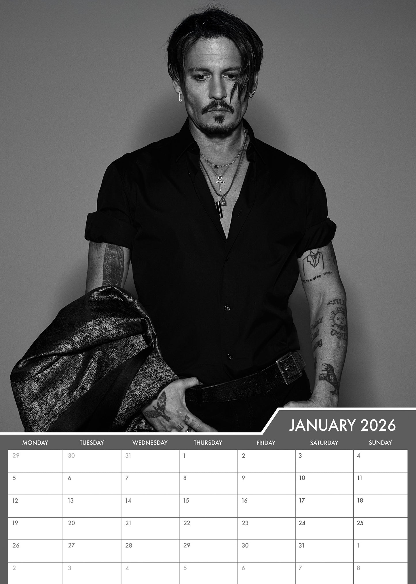 Johnny Depp - A3 Calendar 2026