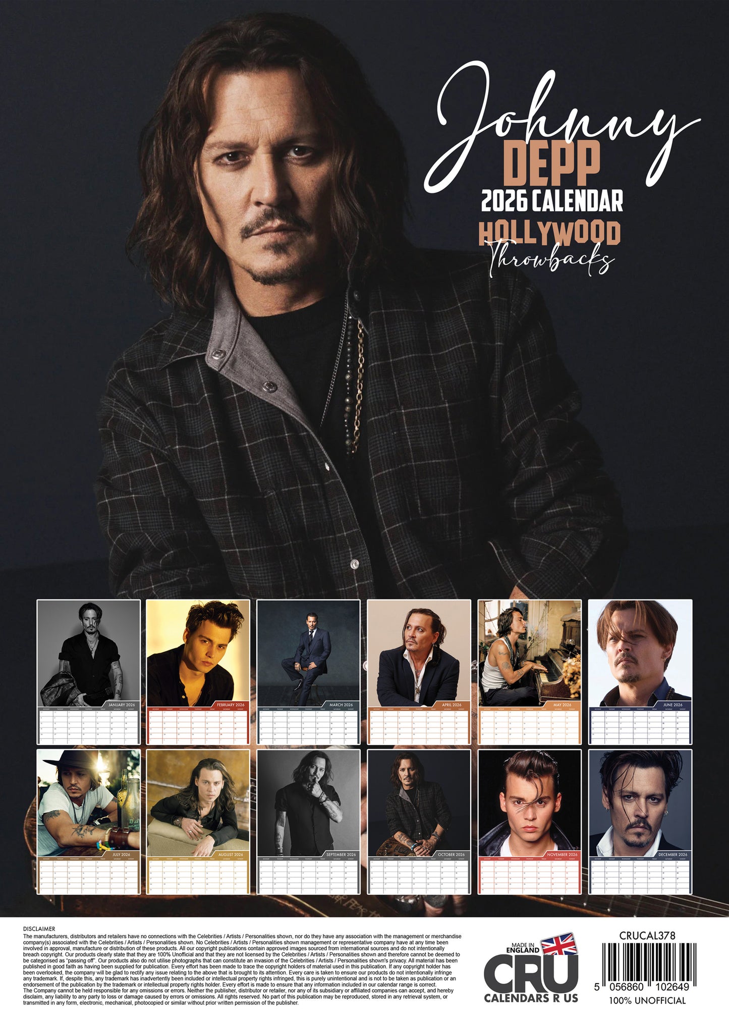 Johnny Depp - A3 Calendar 2026