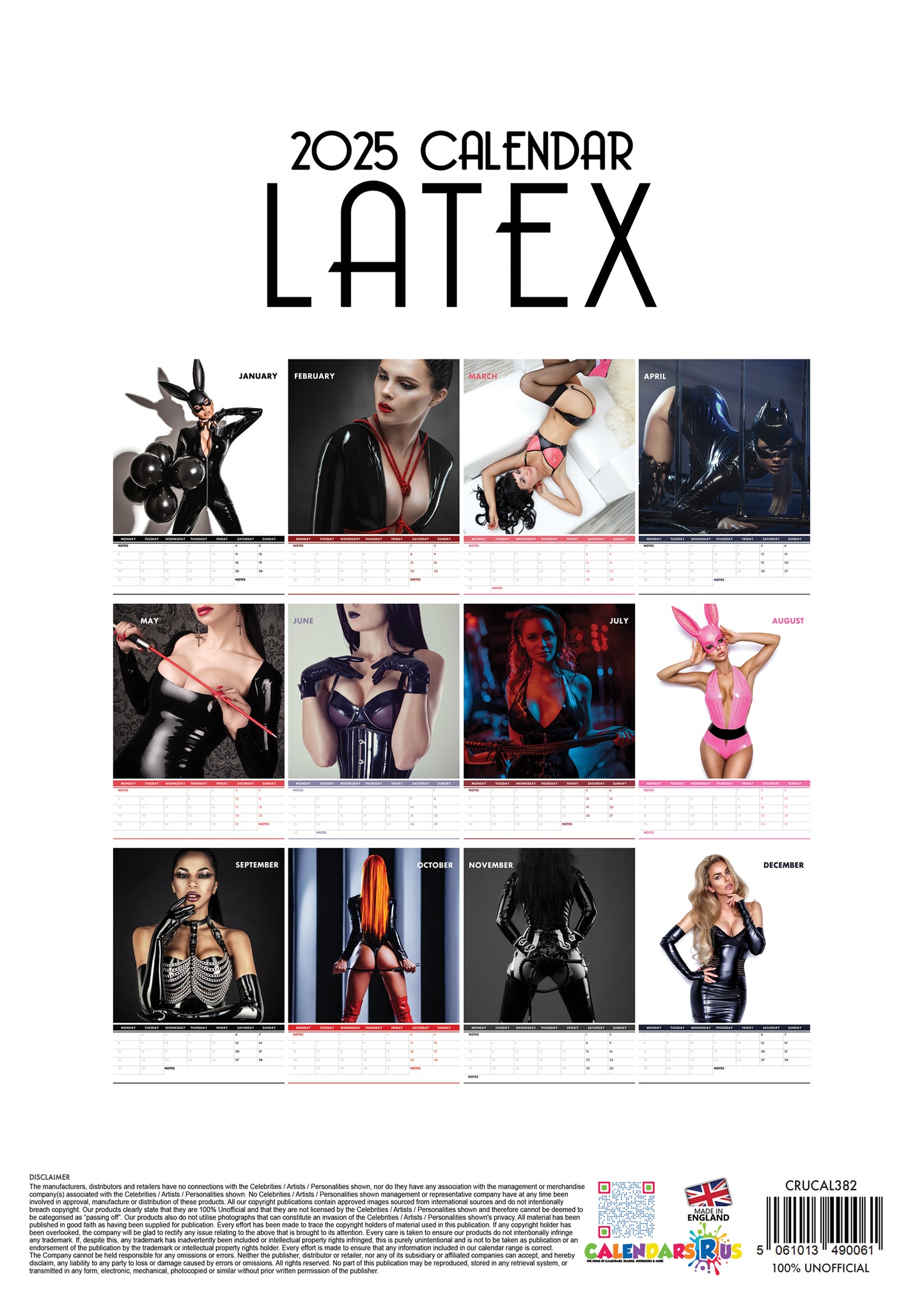 Latex Calendar 2025