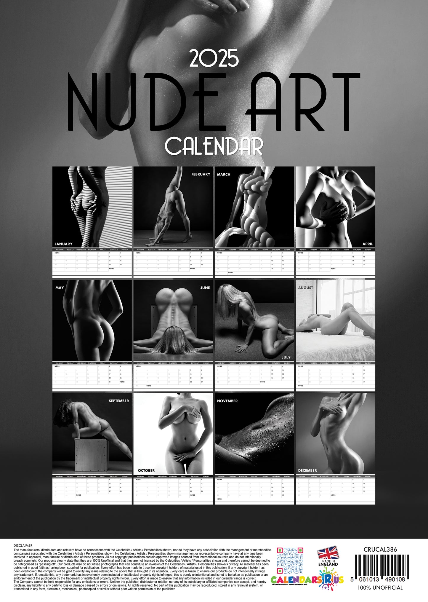 Nude Art Calendar 2025