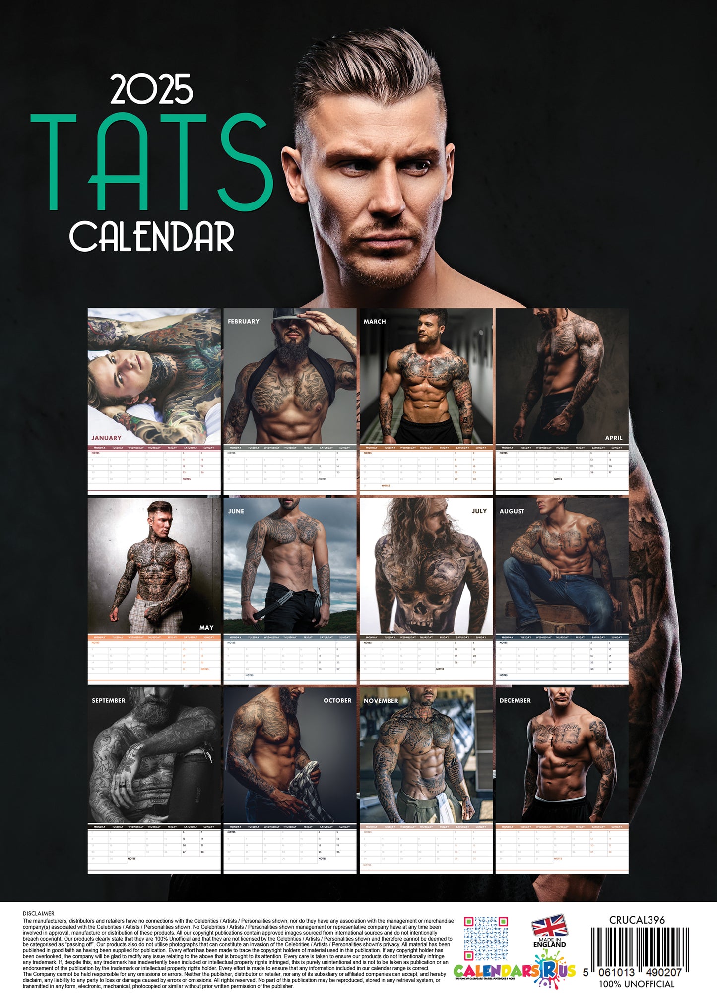 Tatts (Male) Calendar 2025