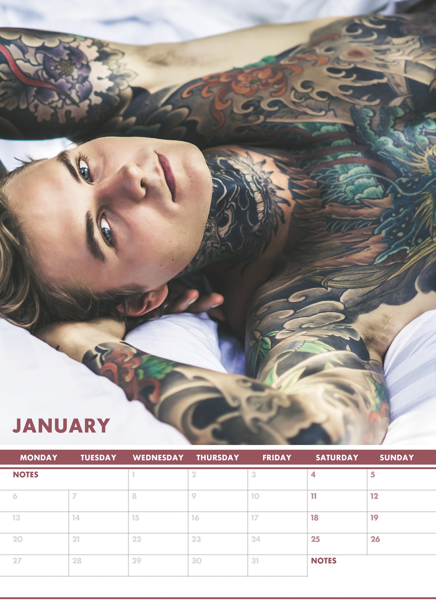 Tatts (Male) Calendar 2025