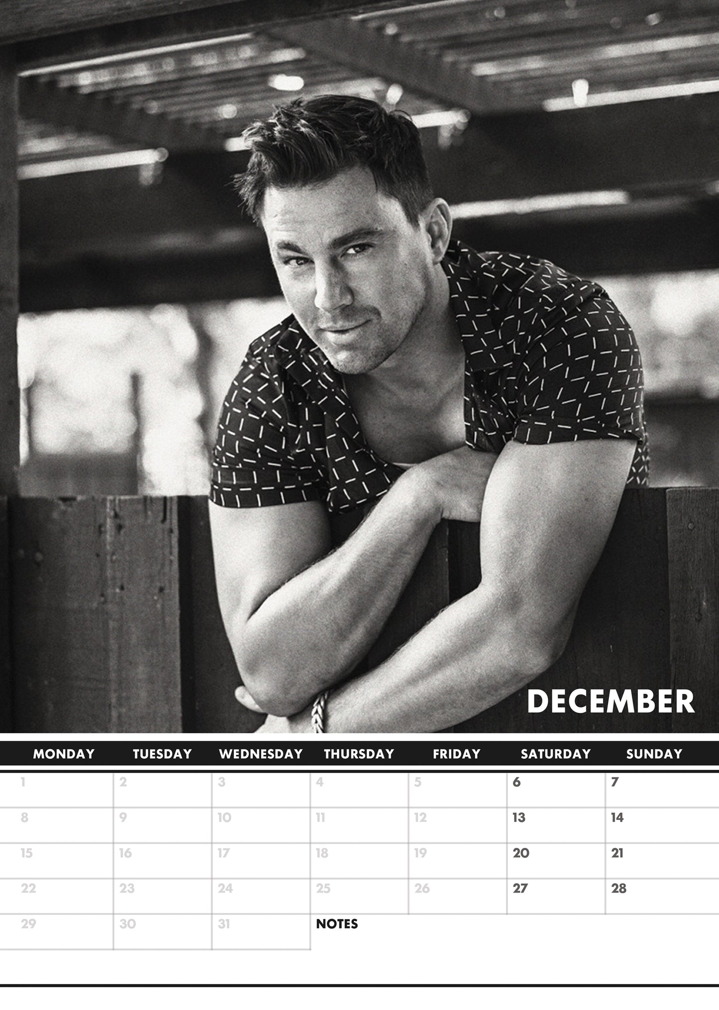 Channing Tatum Calendar & Postcards 2025