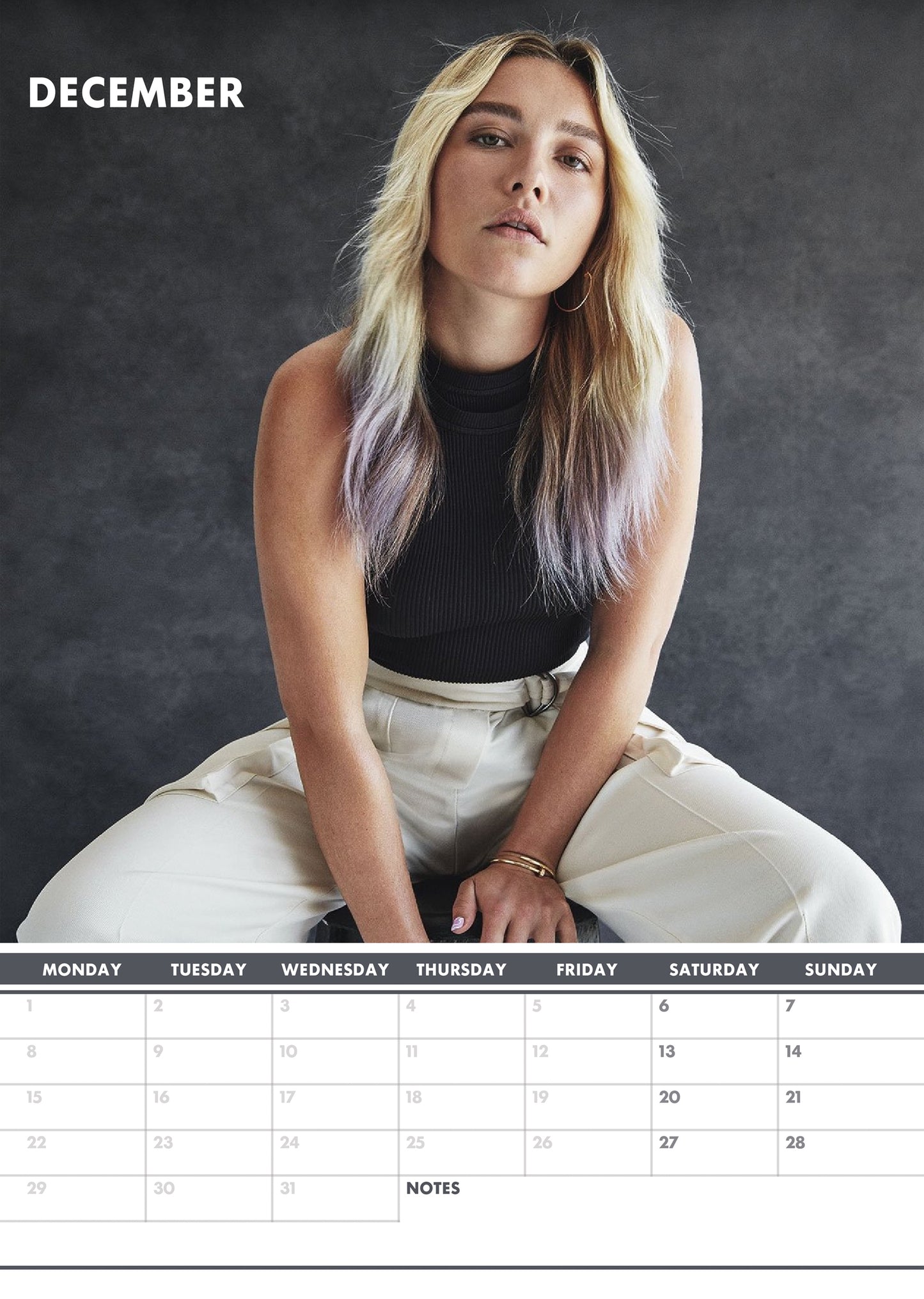 Florence Pugh Calendar & Postcards 2025