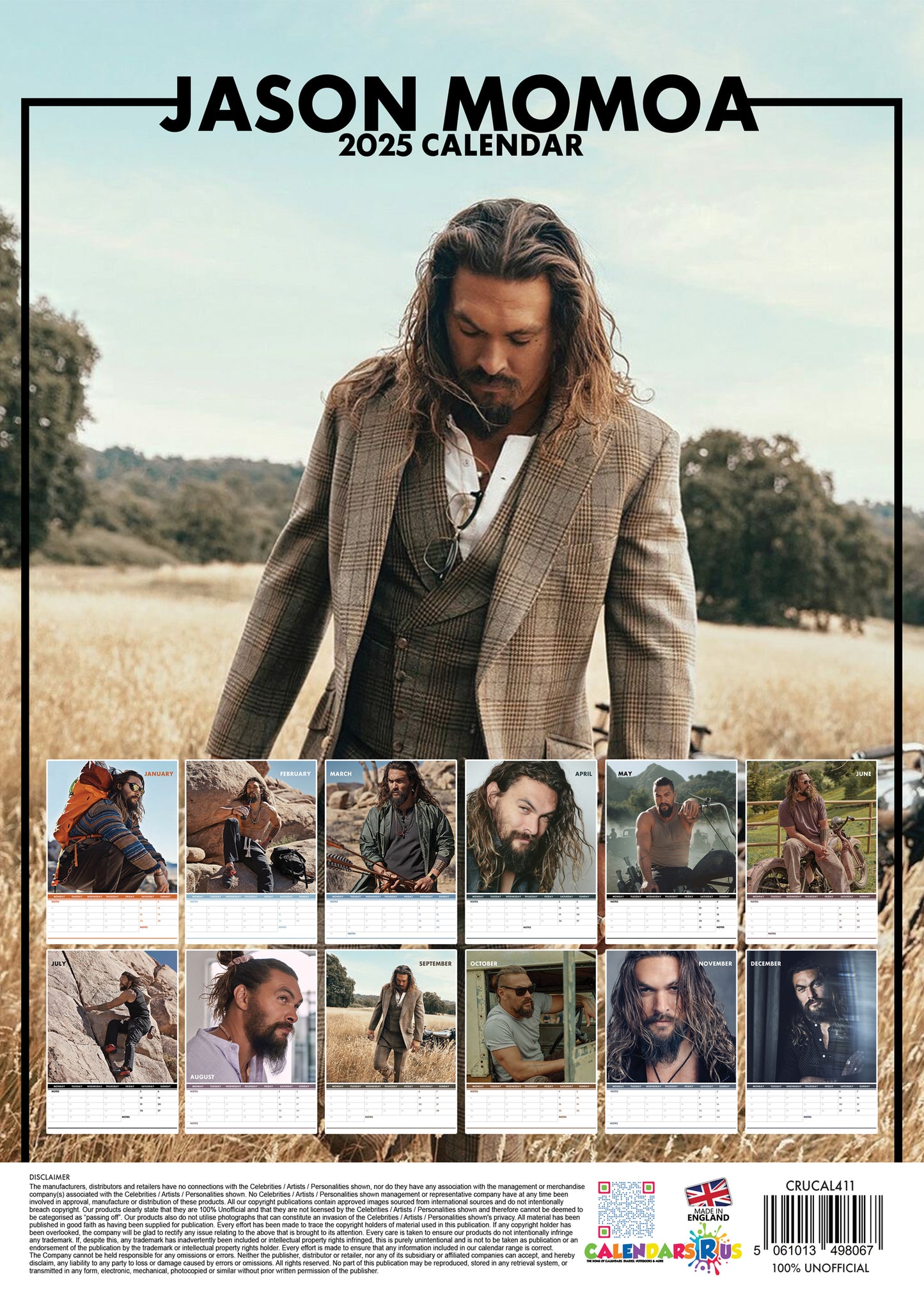 Jason Momoa Calendar & Postcards 2025