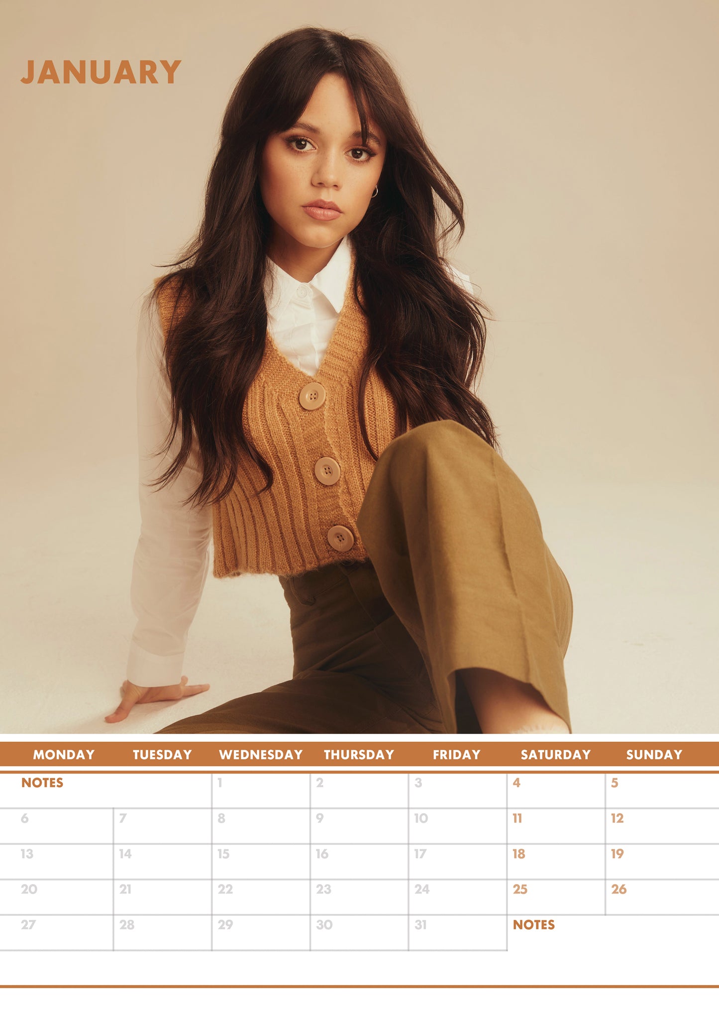 Jenna Ortega Calendar & Postcards 2025