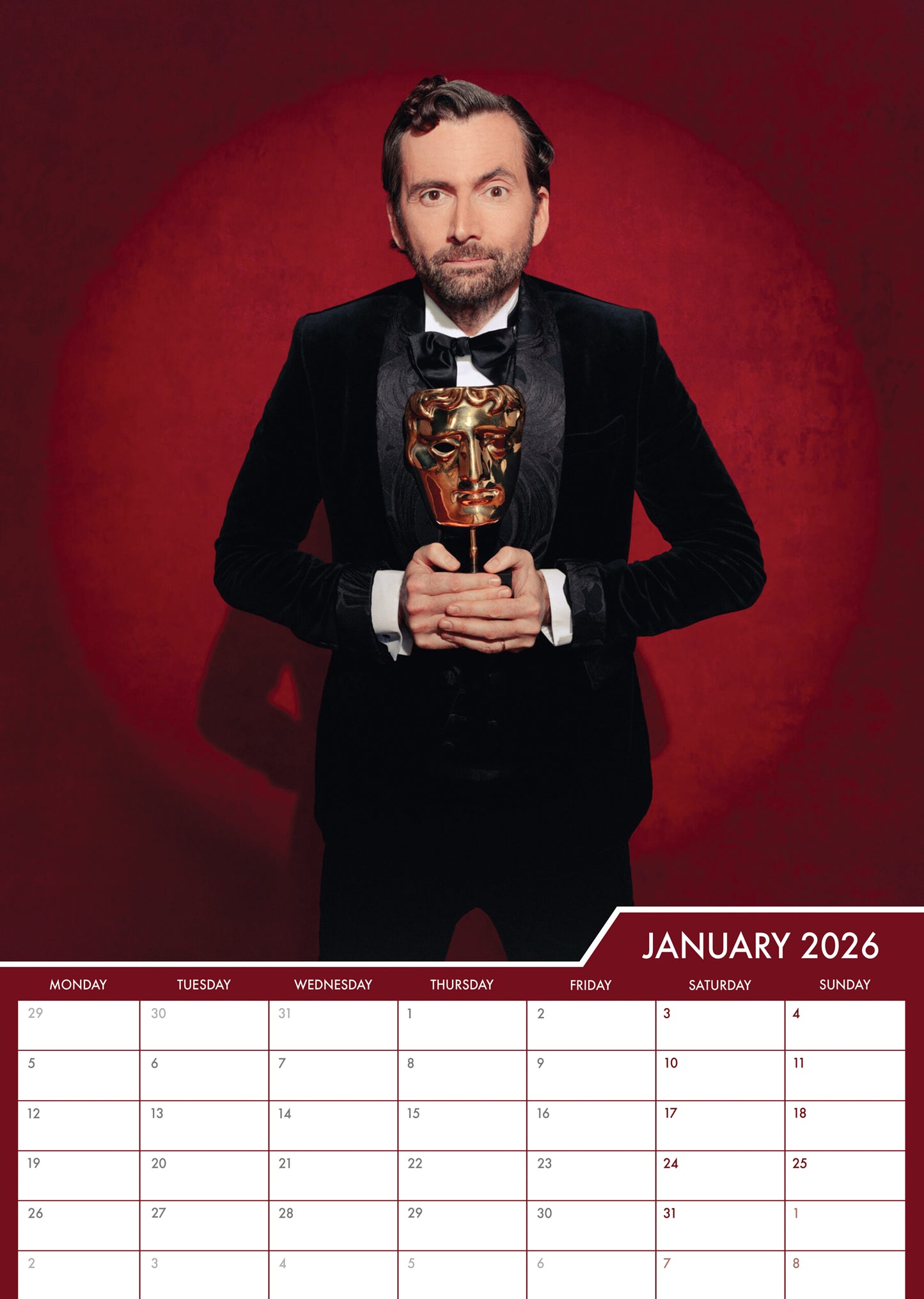 David Tennant - A3 Calendar 2026