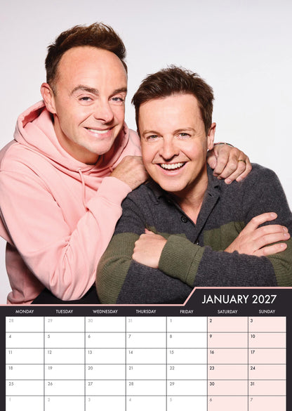 Ant & Dec - A3 Calendar 2027