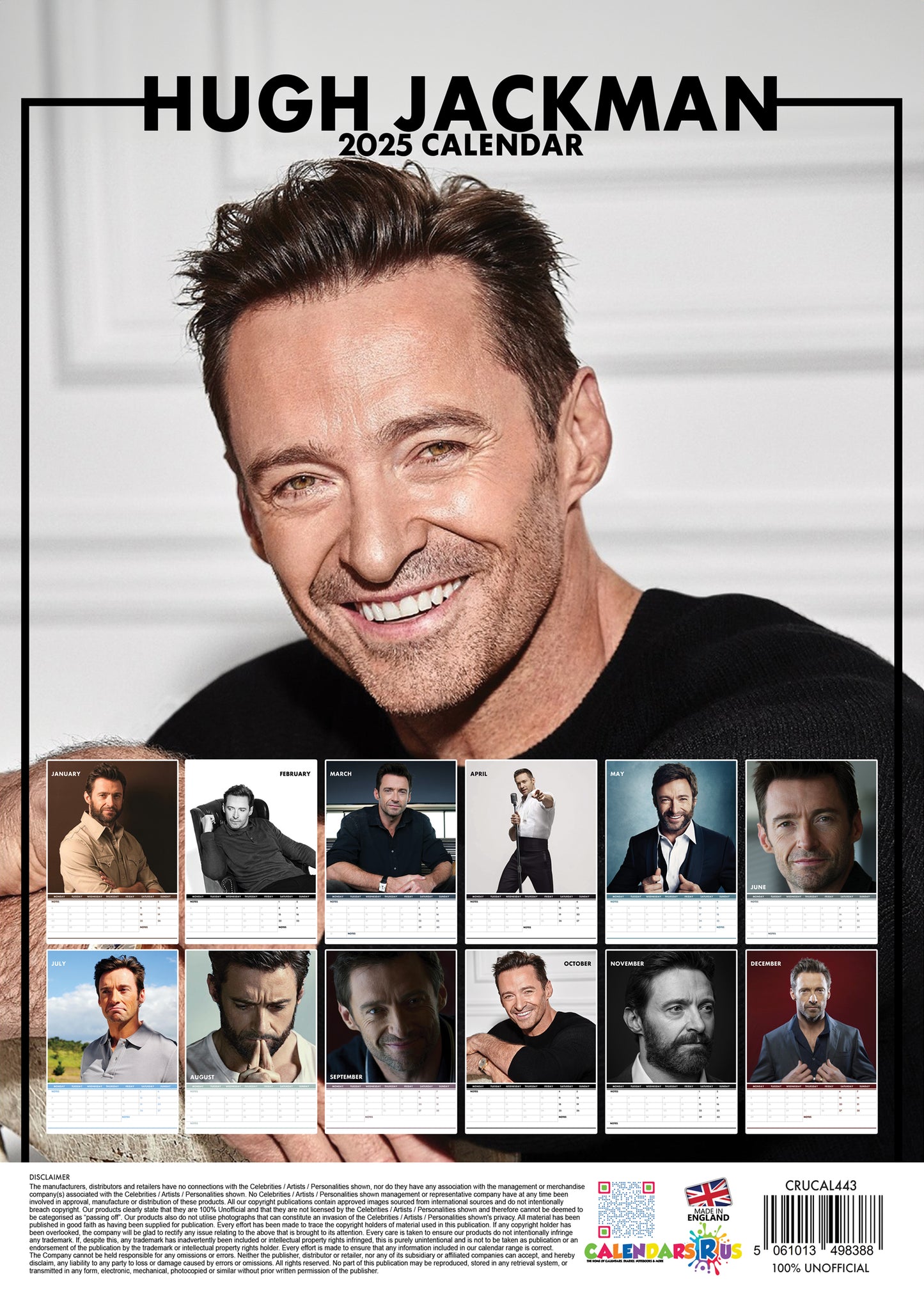 Hugh Jackman Calendar & Postcards 2025