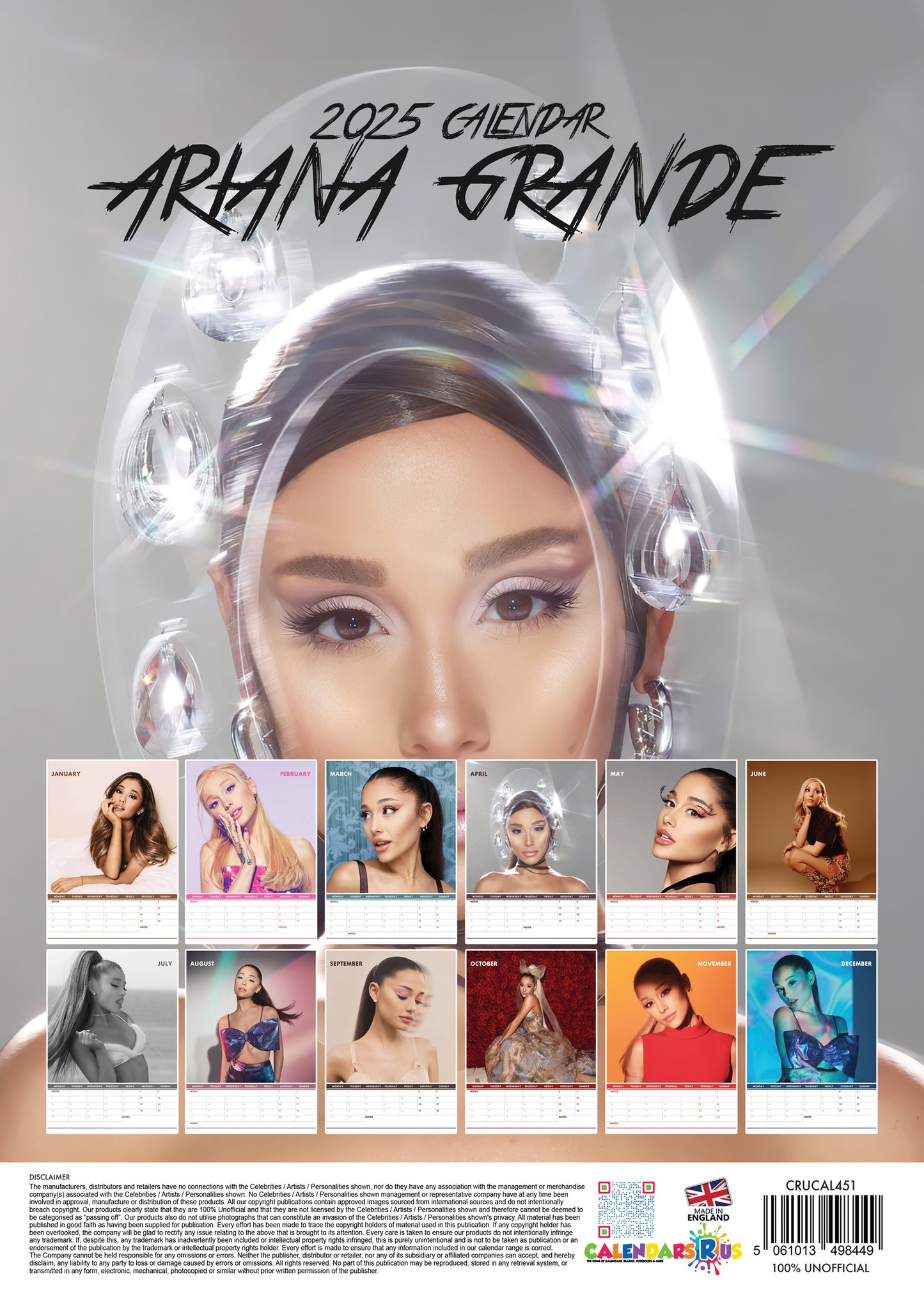 Ariana Grande Calendar 2025