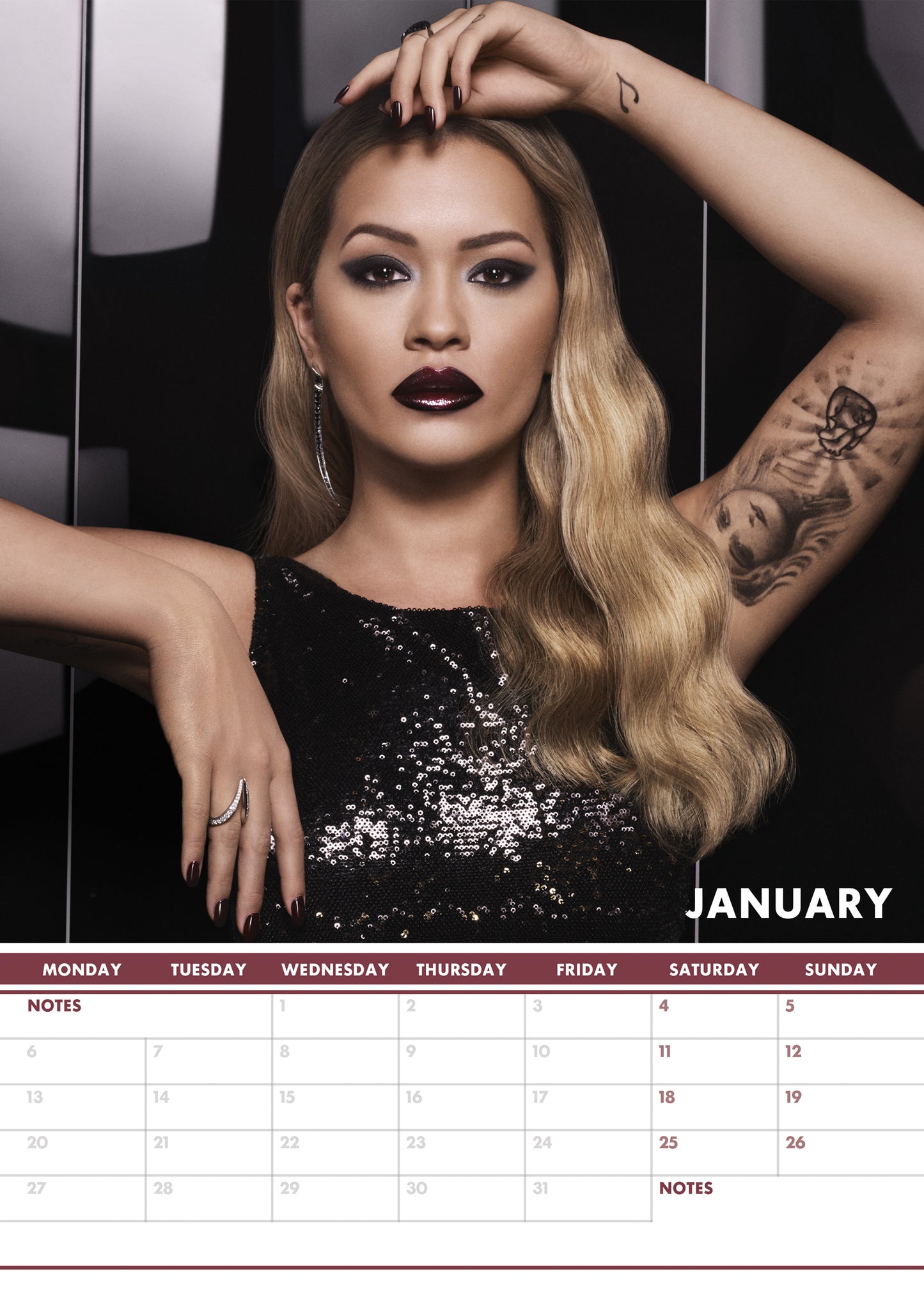 Rita Ora Calendar & Postcards 2025