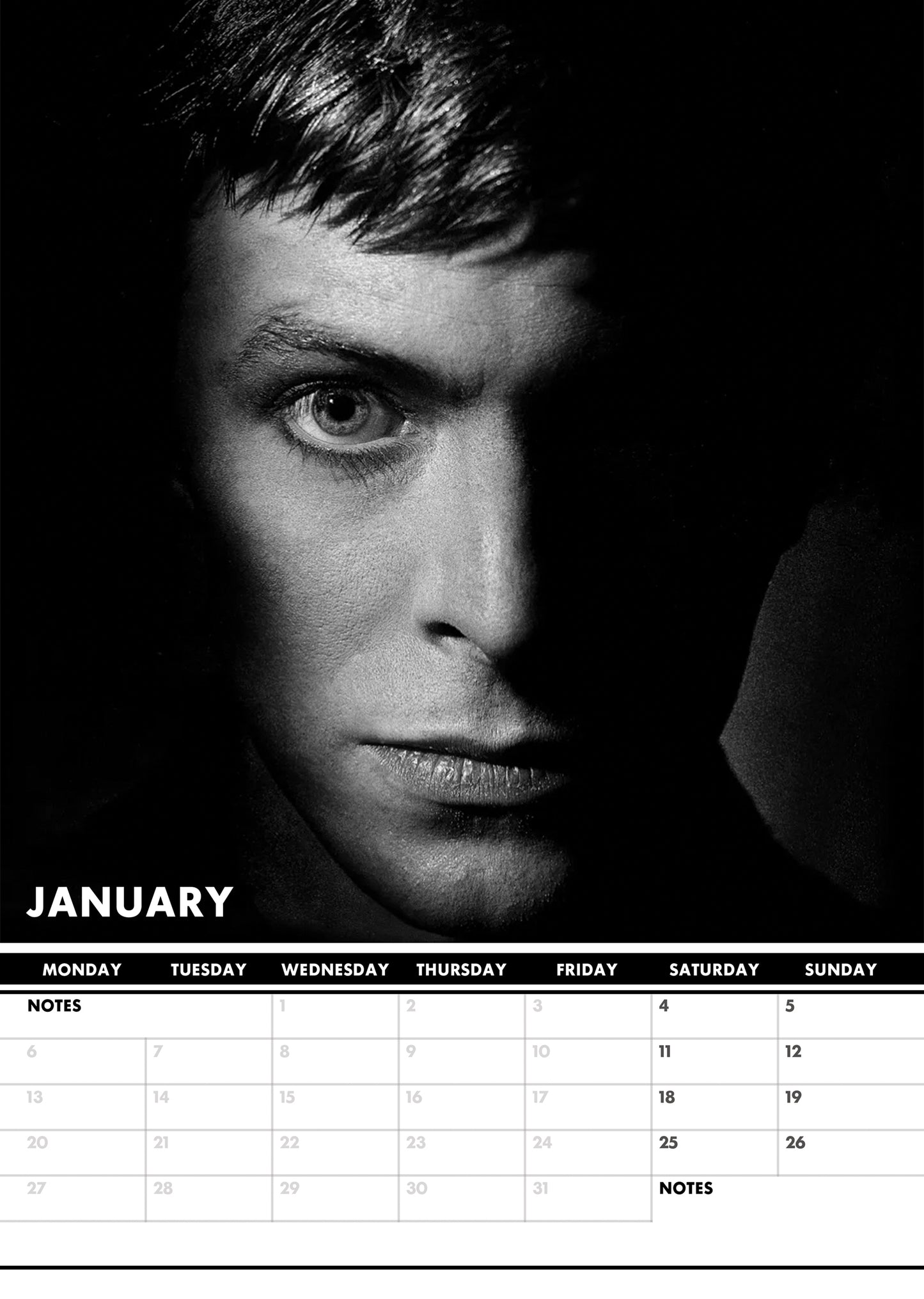 David Bowie Calendar & Postcards 2025