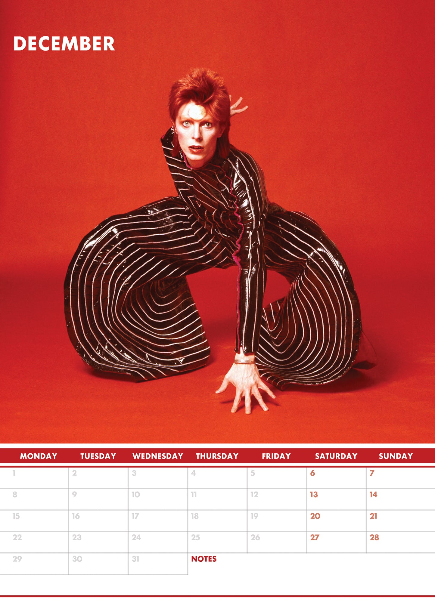 David Bowie Calendar & Postcards 2025