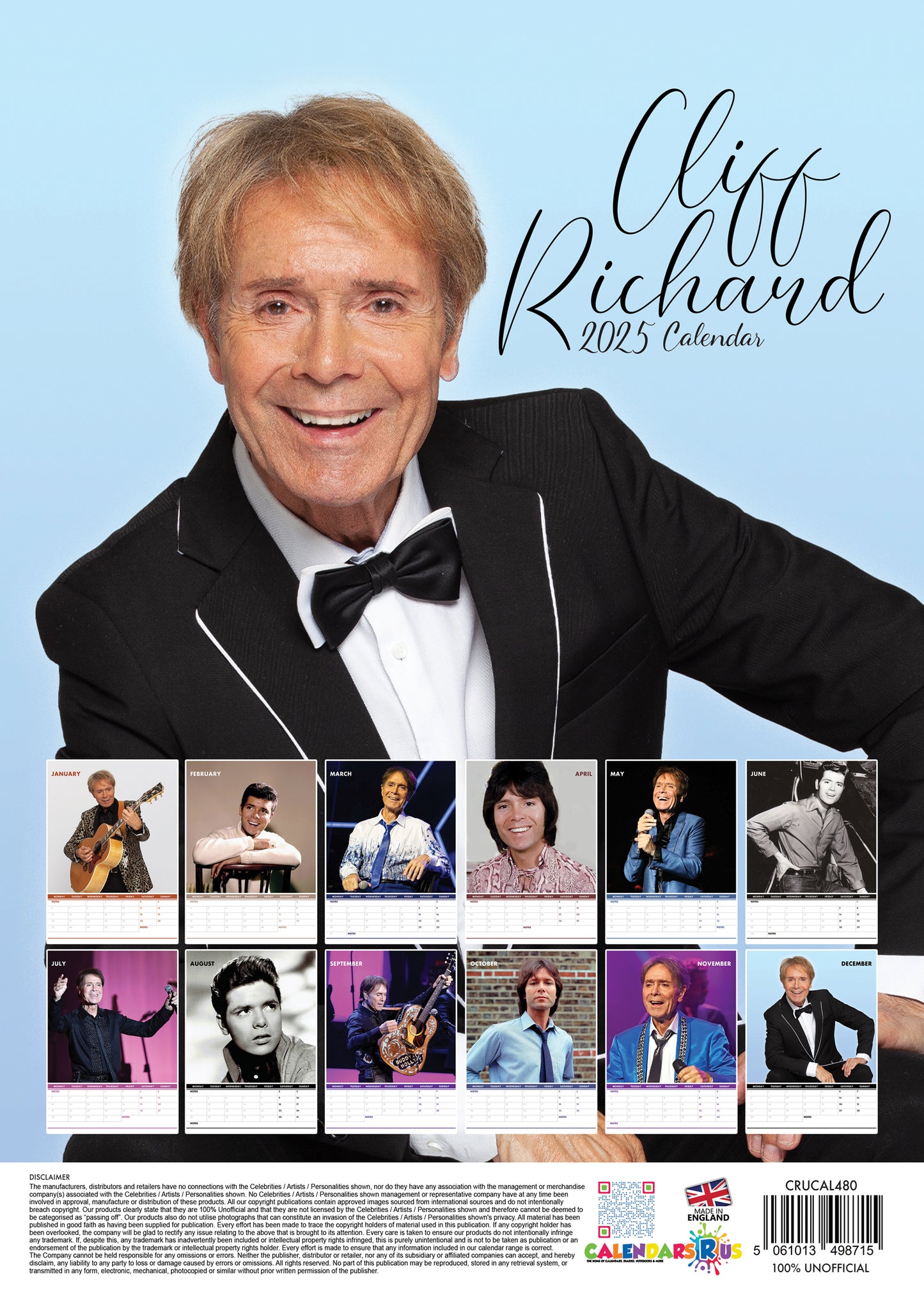 Cliff Richard Calendar & Postcards 2025