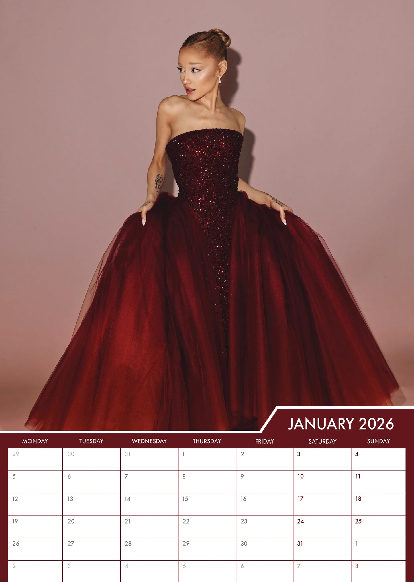 Ariana Grande - A3 Calendar 2026