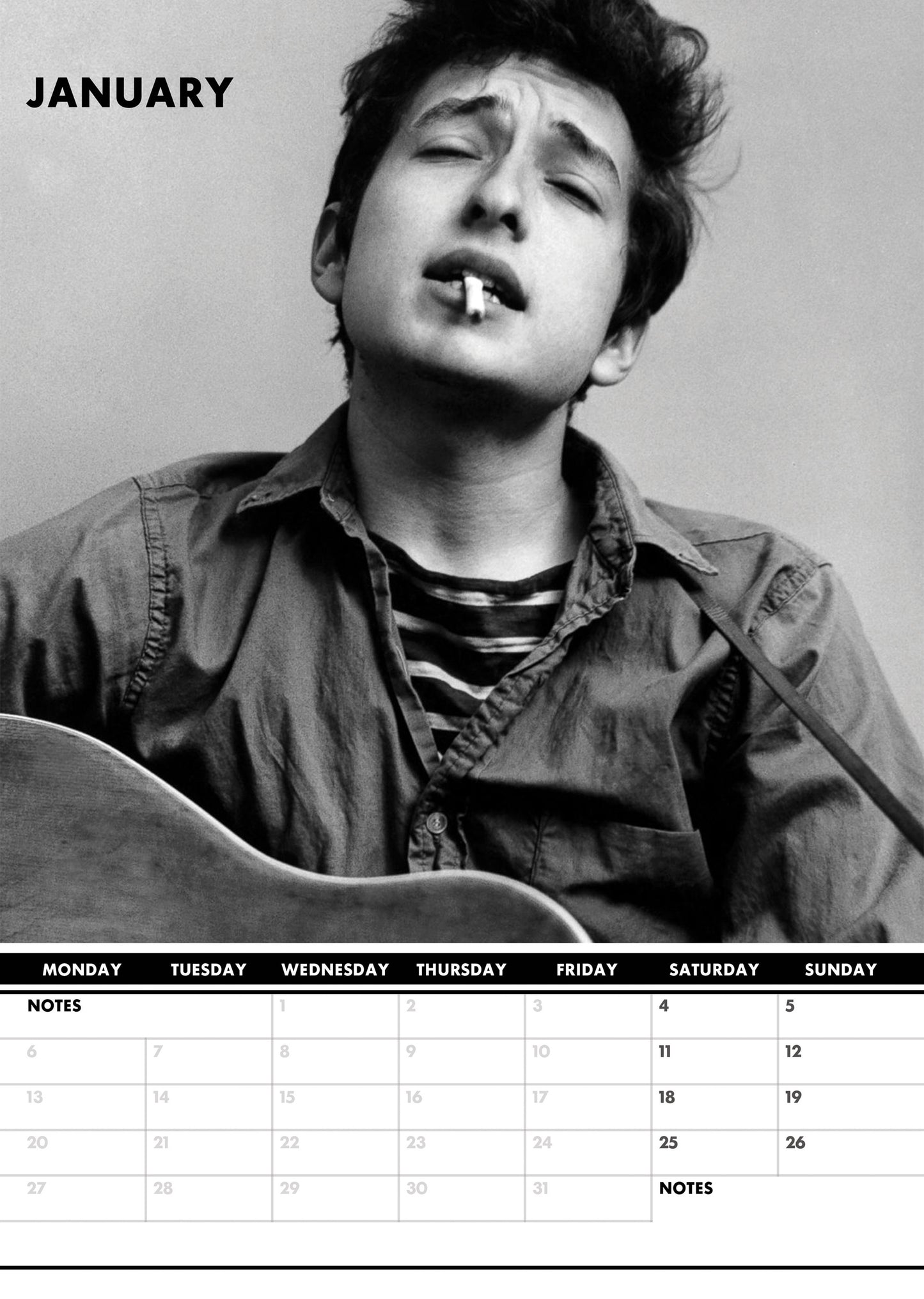 Bob Dylan Calendar & Postcards 2025