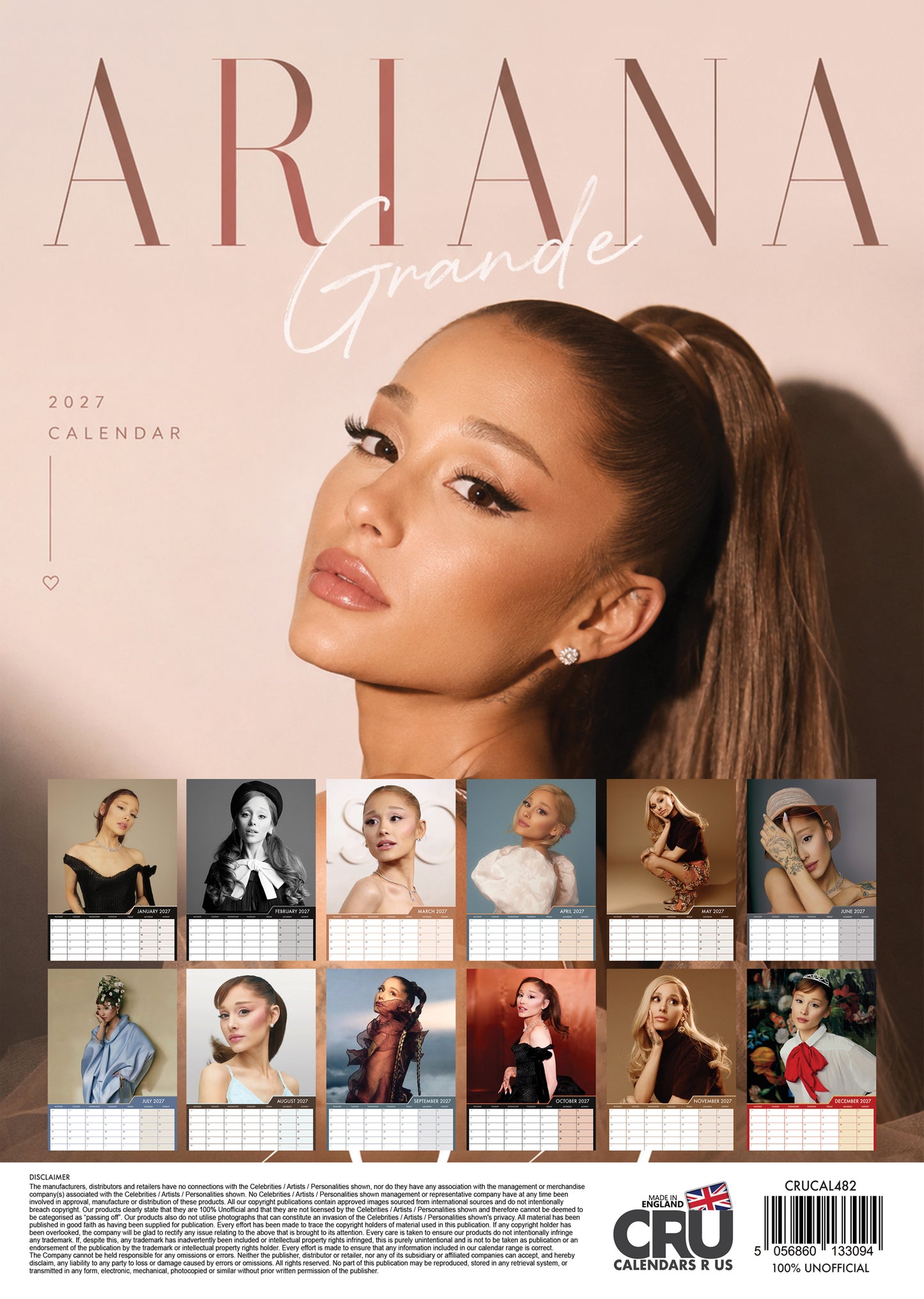 Ariana Grande - A3 Calendar 2027