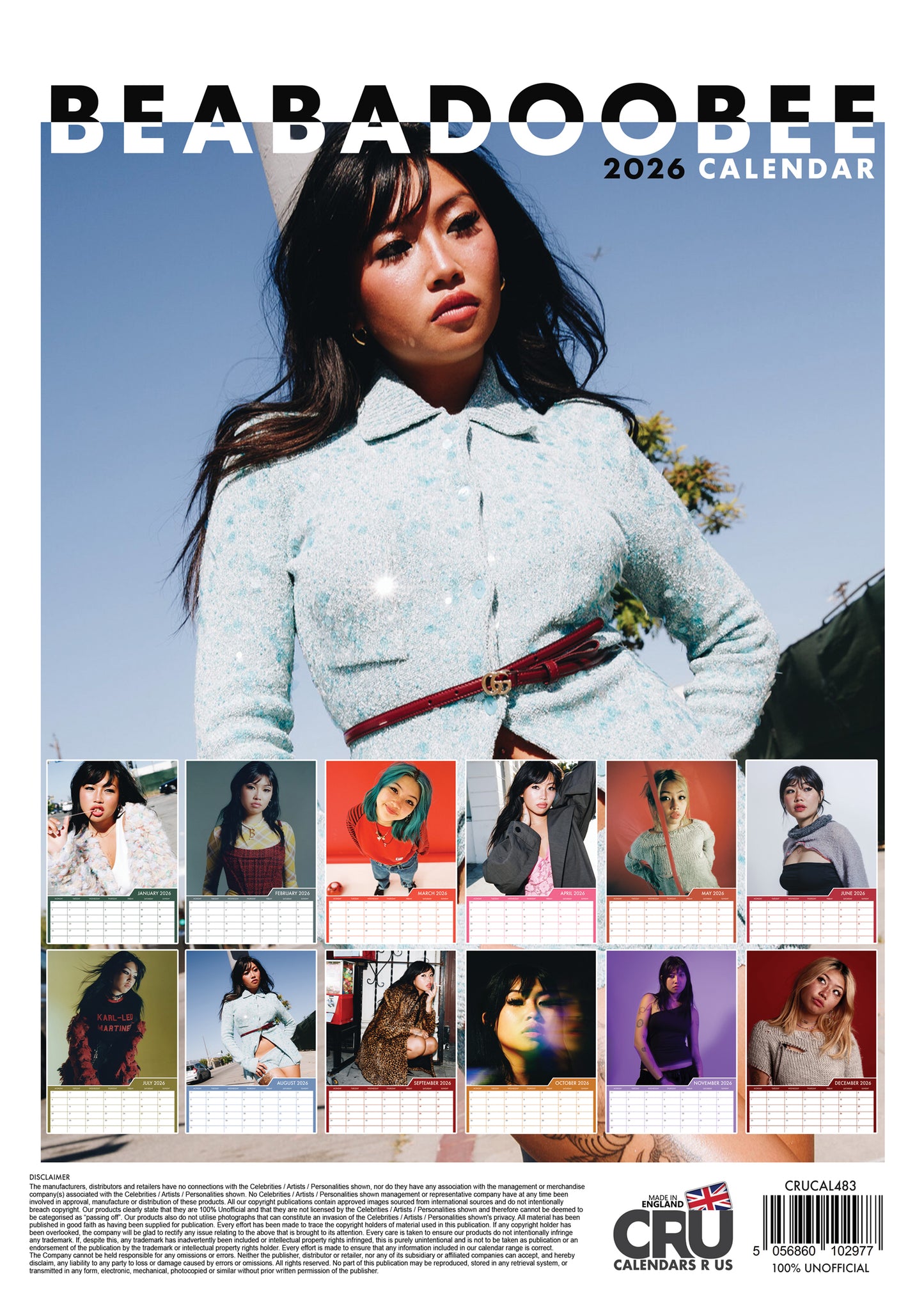 Beabadoobee - A3 Calendar 2026