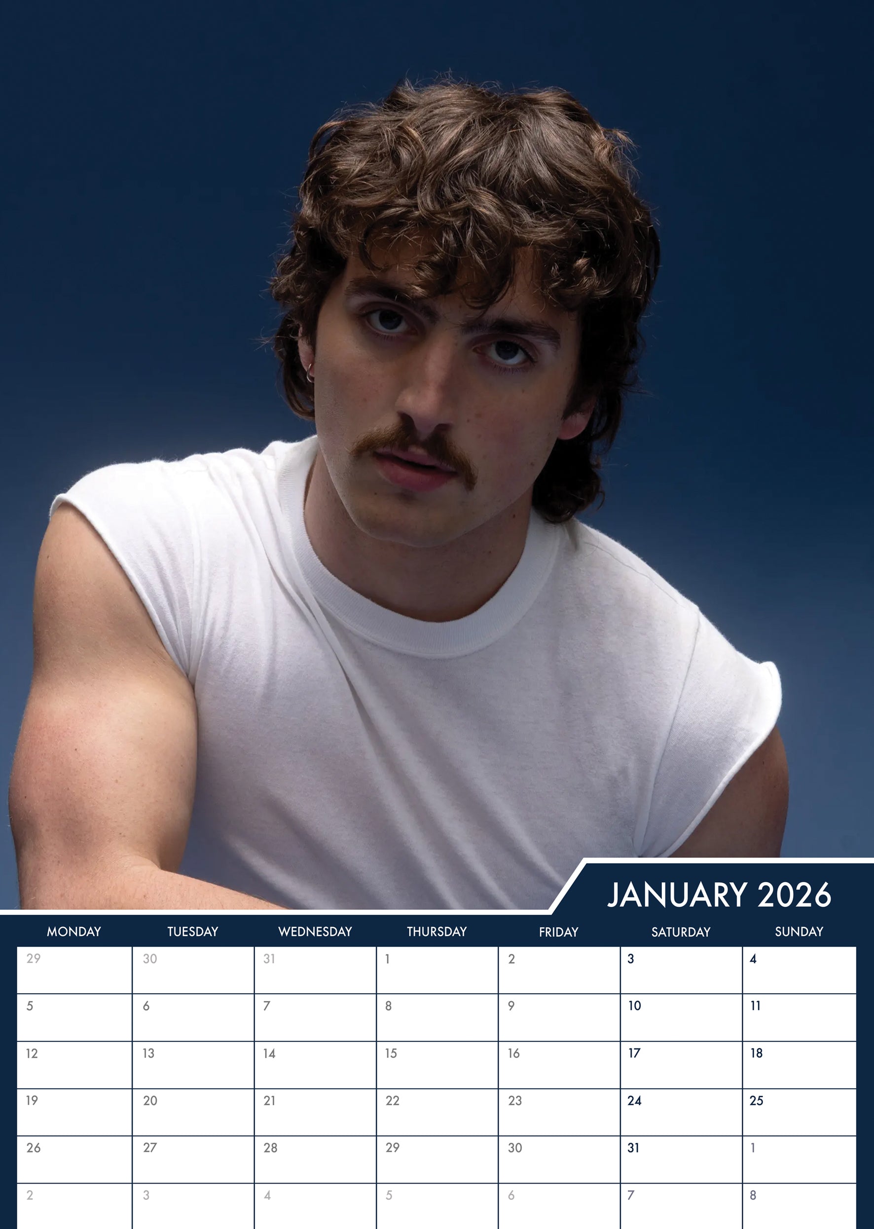 Benson Boone A3 Calendar 2026 