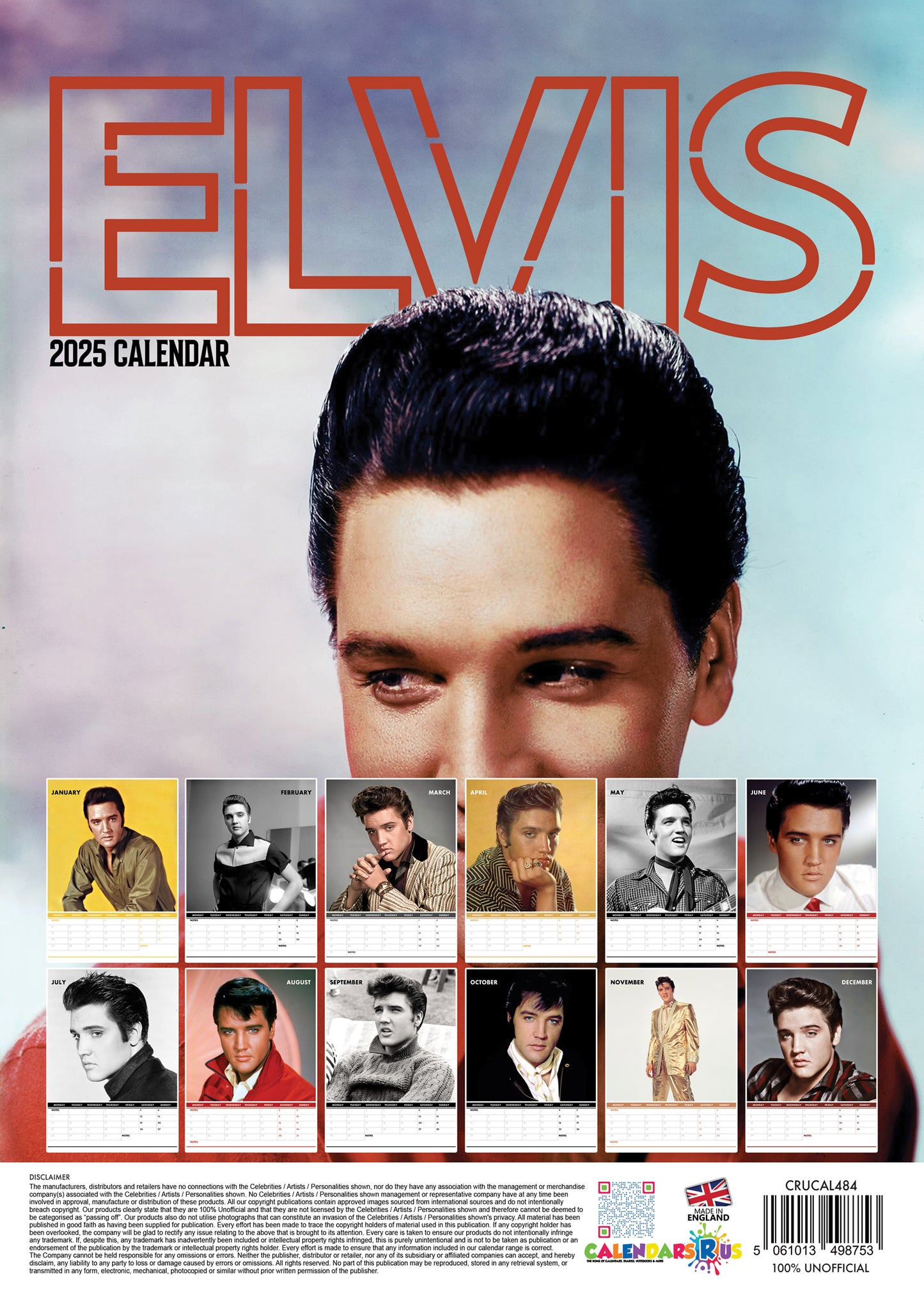 Elvis Calendar & Postcards 2025