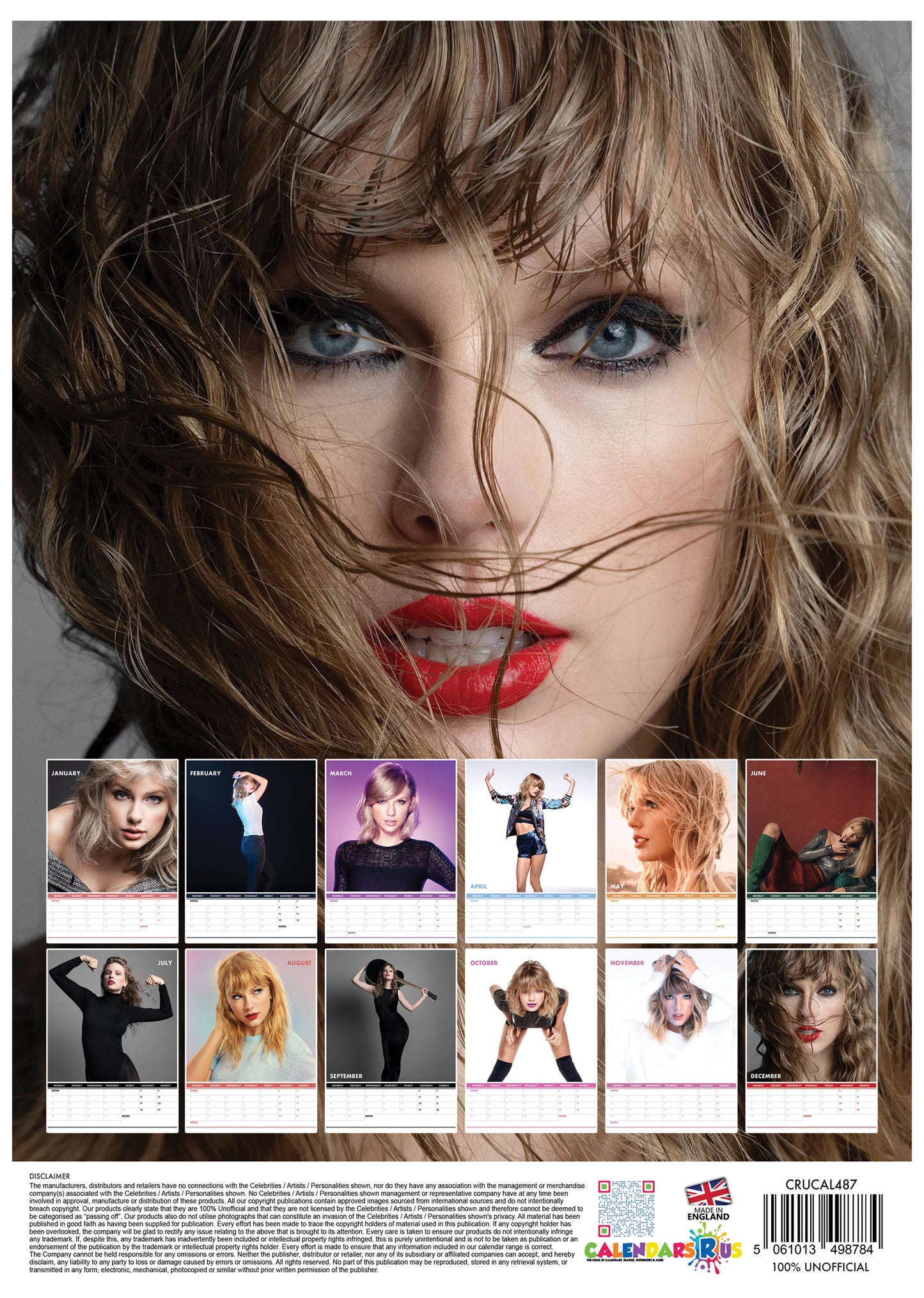 Taylor Swift Calendar & Postcards 2025