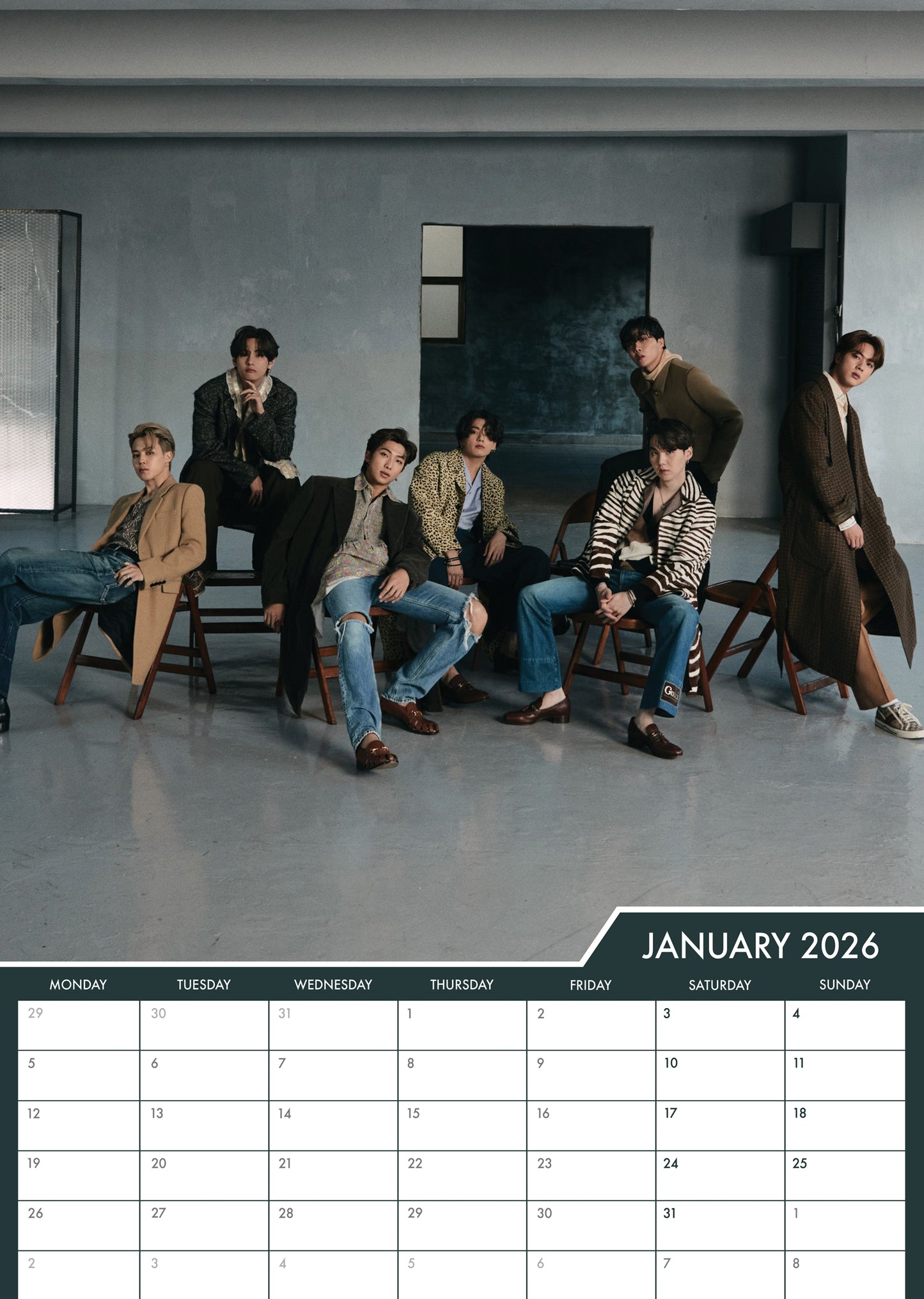 BTS - A3 Calendar 2026