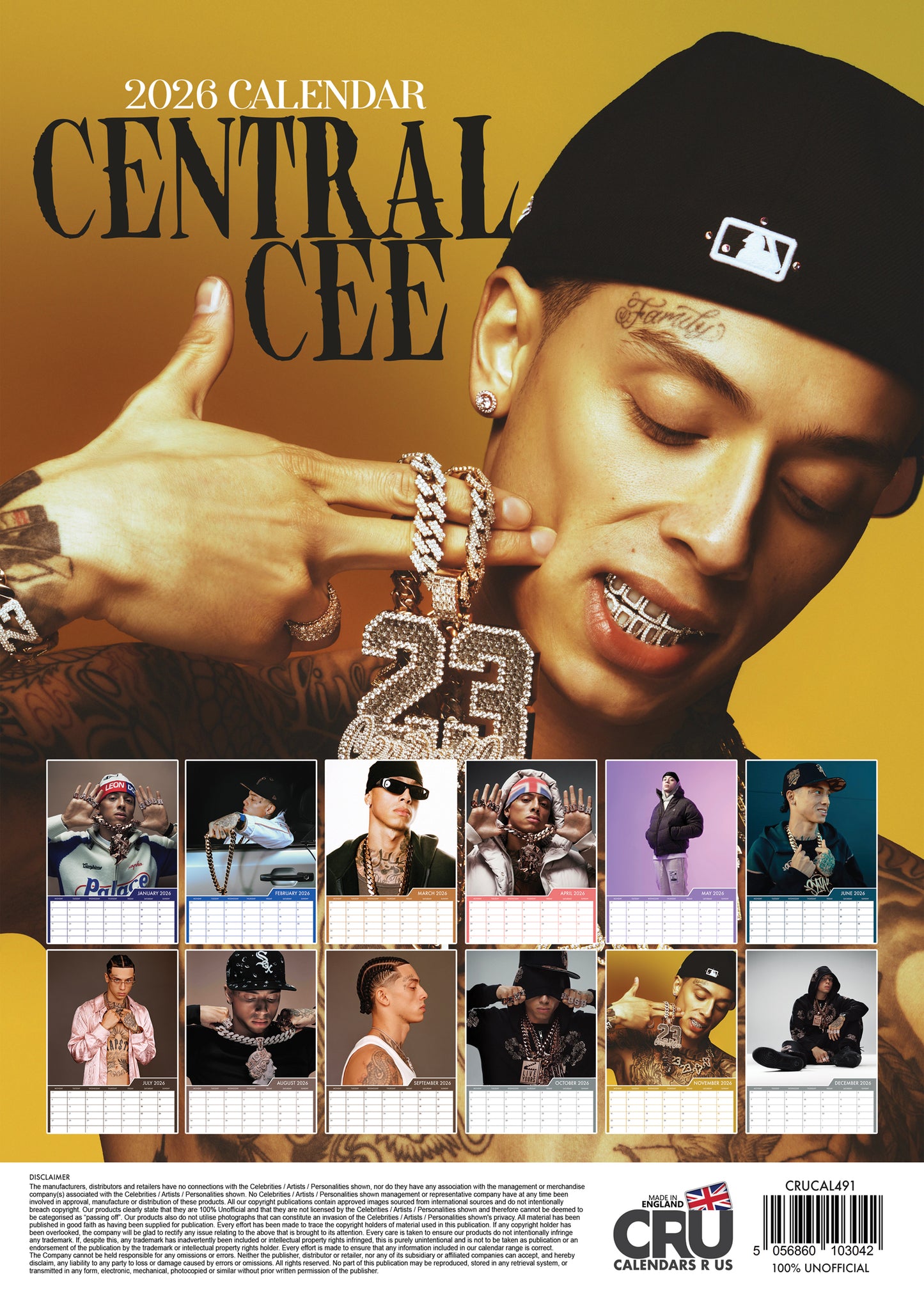 Central Cee - A3 Calendar 2026