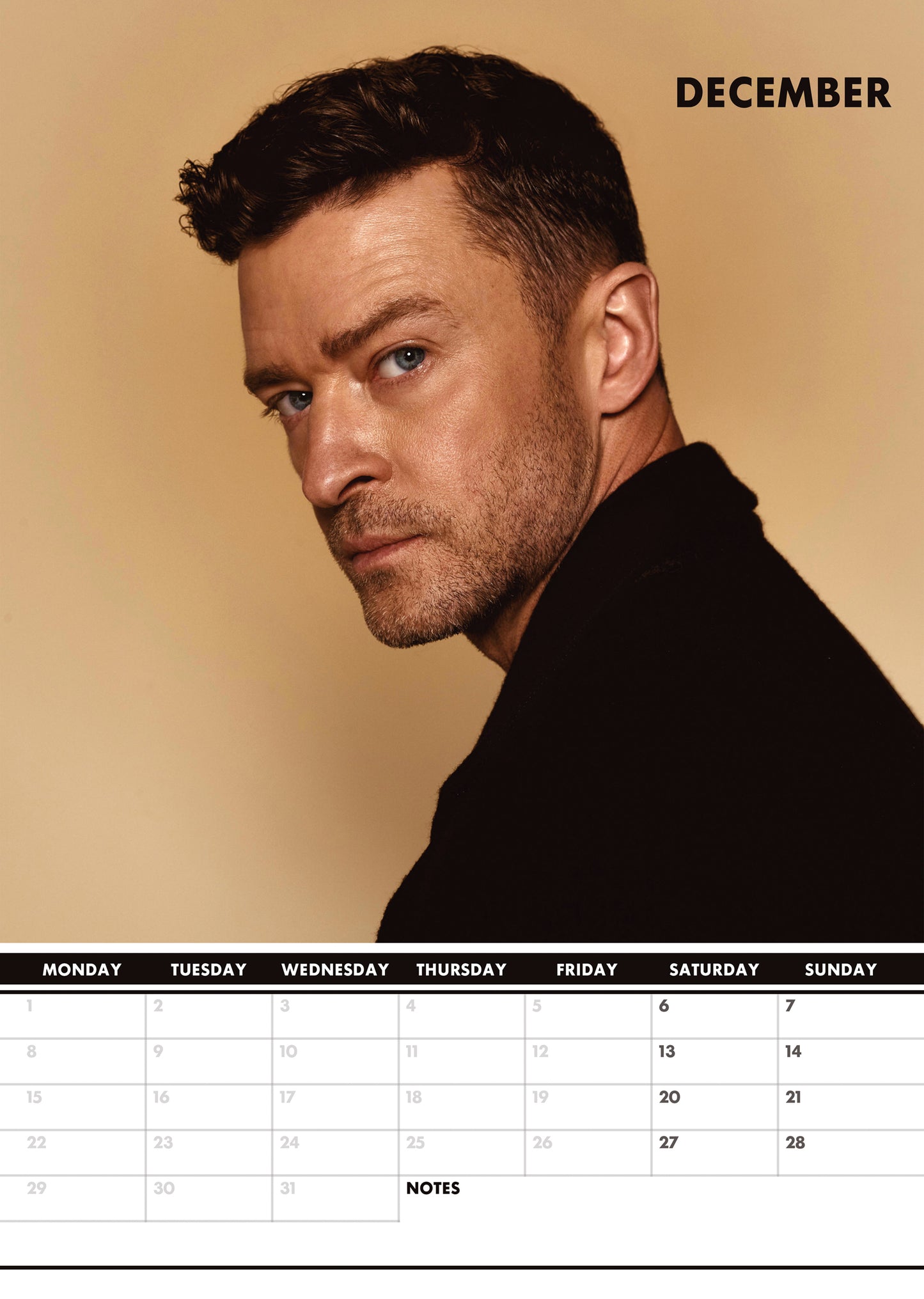 Justin Timberlake Calendar & Postcards 2025