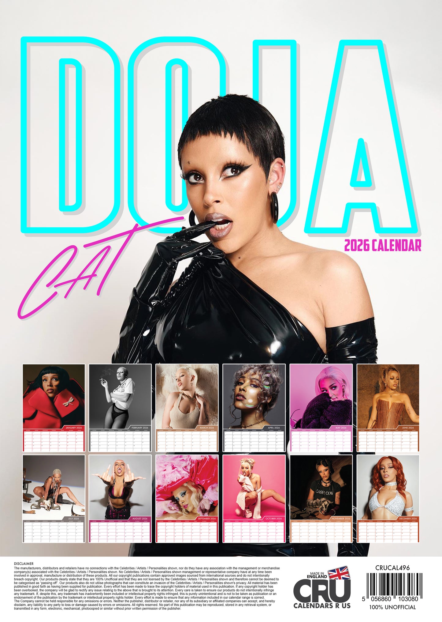 Doja Cat - A3 Calendar 2026