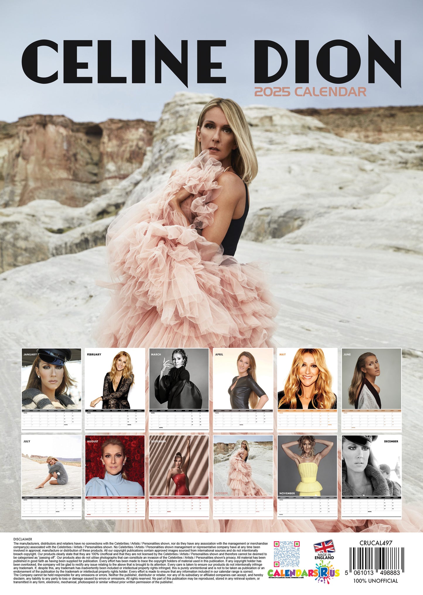 Celine Dion Calendar & Postcards 2025