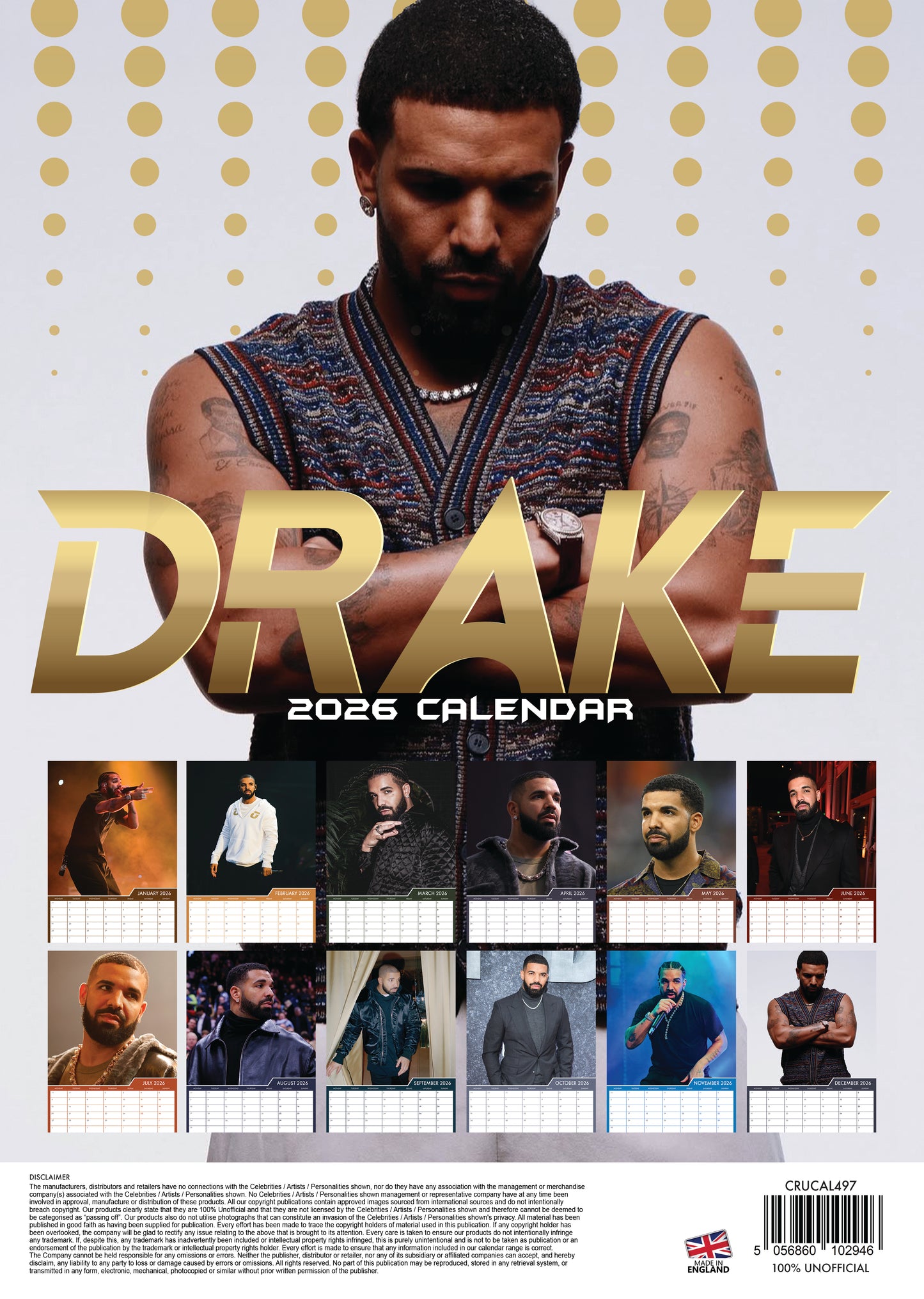 Drake - A3 Calendar 2026