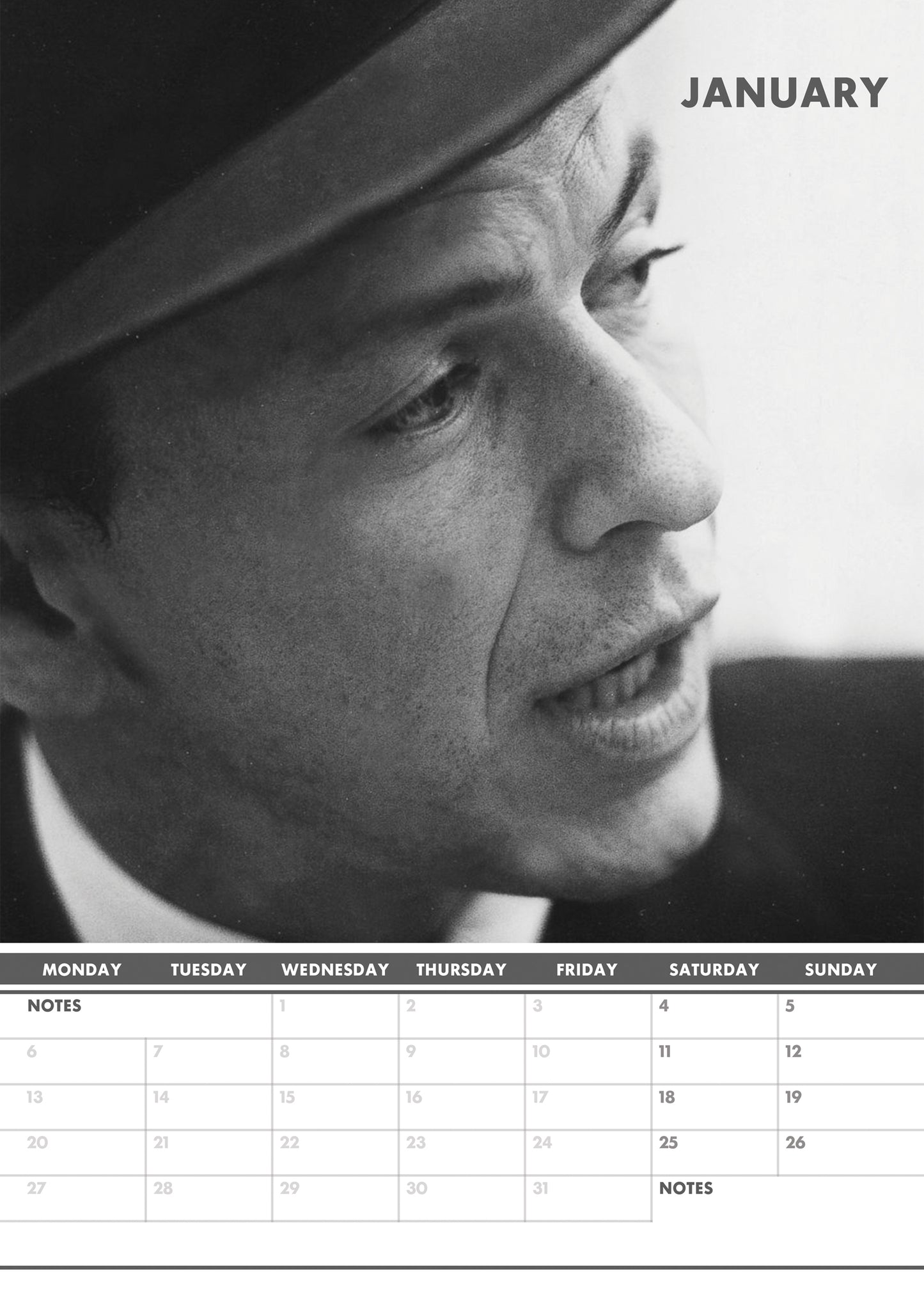 Frank Sinatra Calendar & Postcards 2025