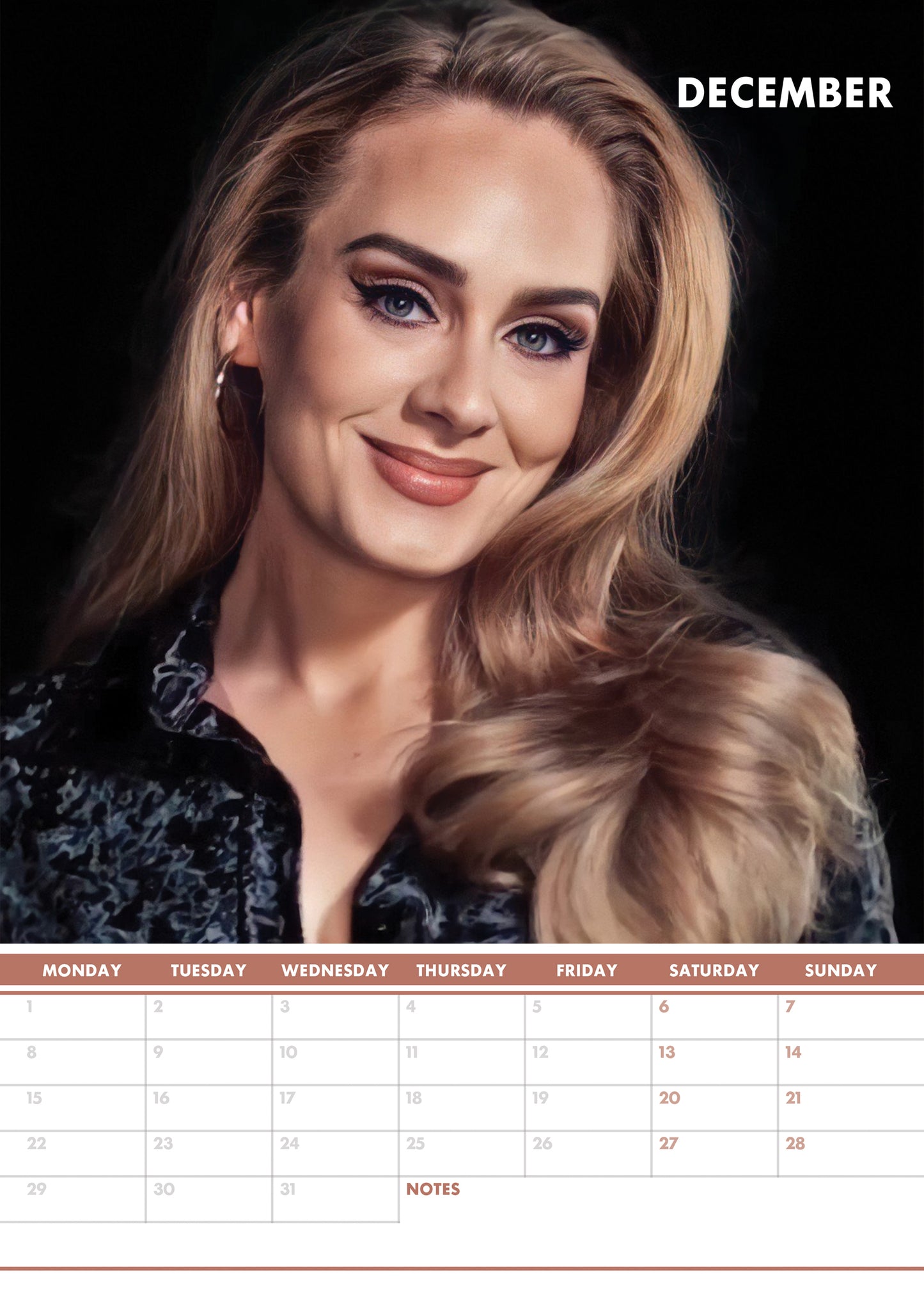 Adele Calendar 2025