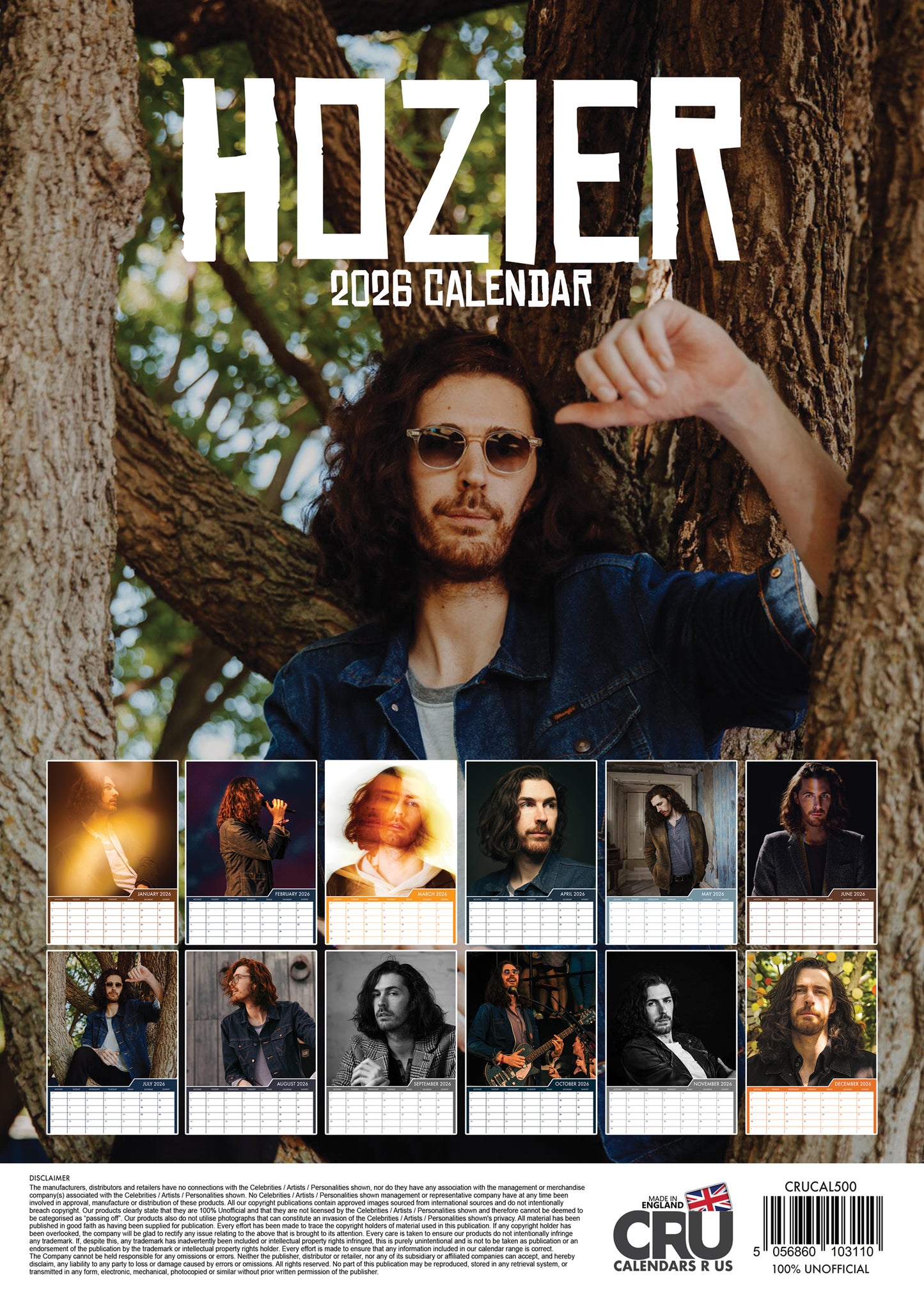 Hozier - A3 Calendar 2026