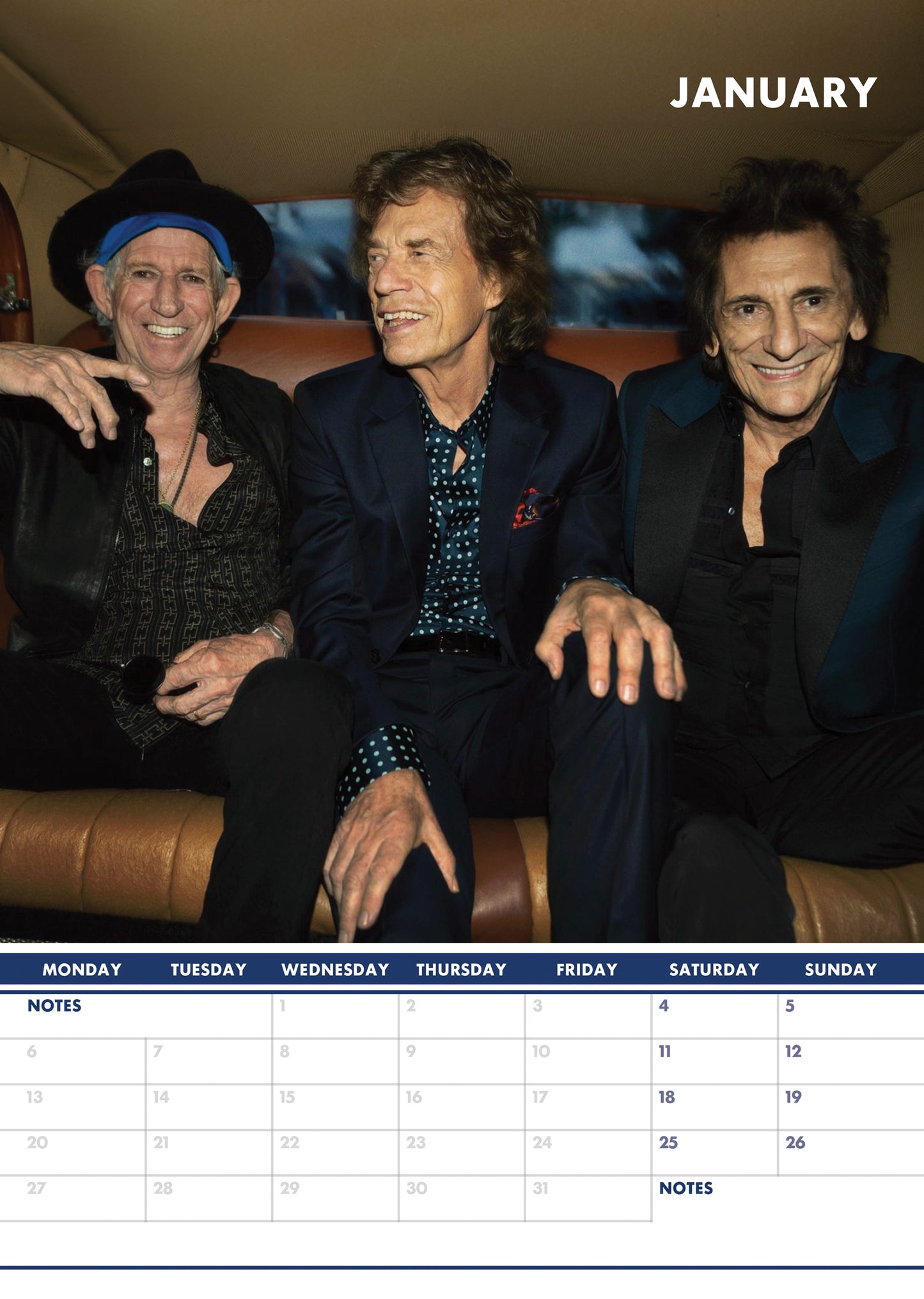 The Rolling Stones Calendar & Postcards 2025