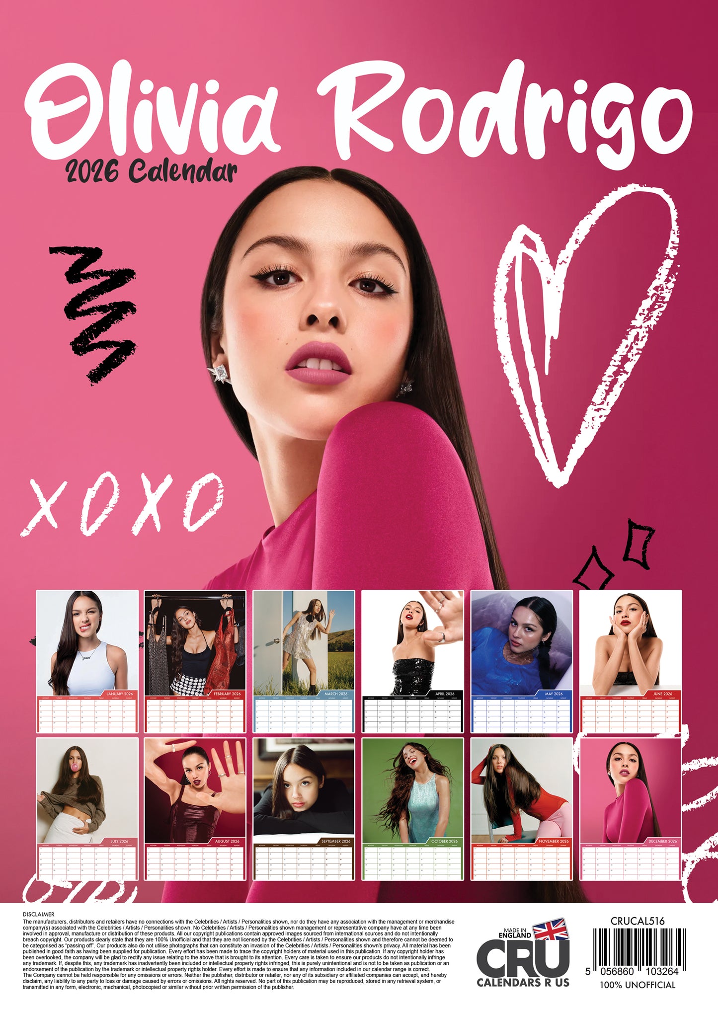 Olivia Rodrigo - A3 Calendar 2026